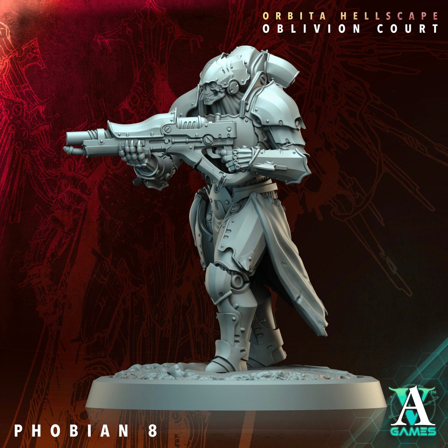 3D Printed Archvillain Games Phobian Orbita Hellscape Oblivion Court 28 32mm D&D - 3D Printing Boss 