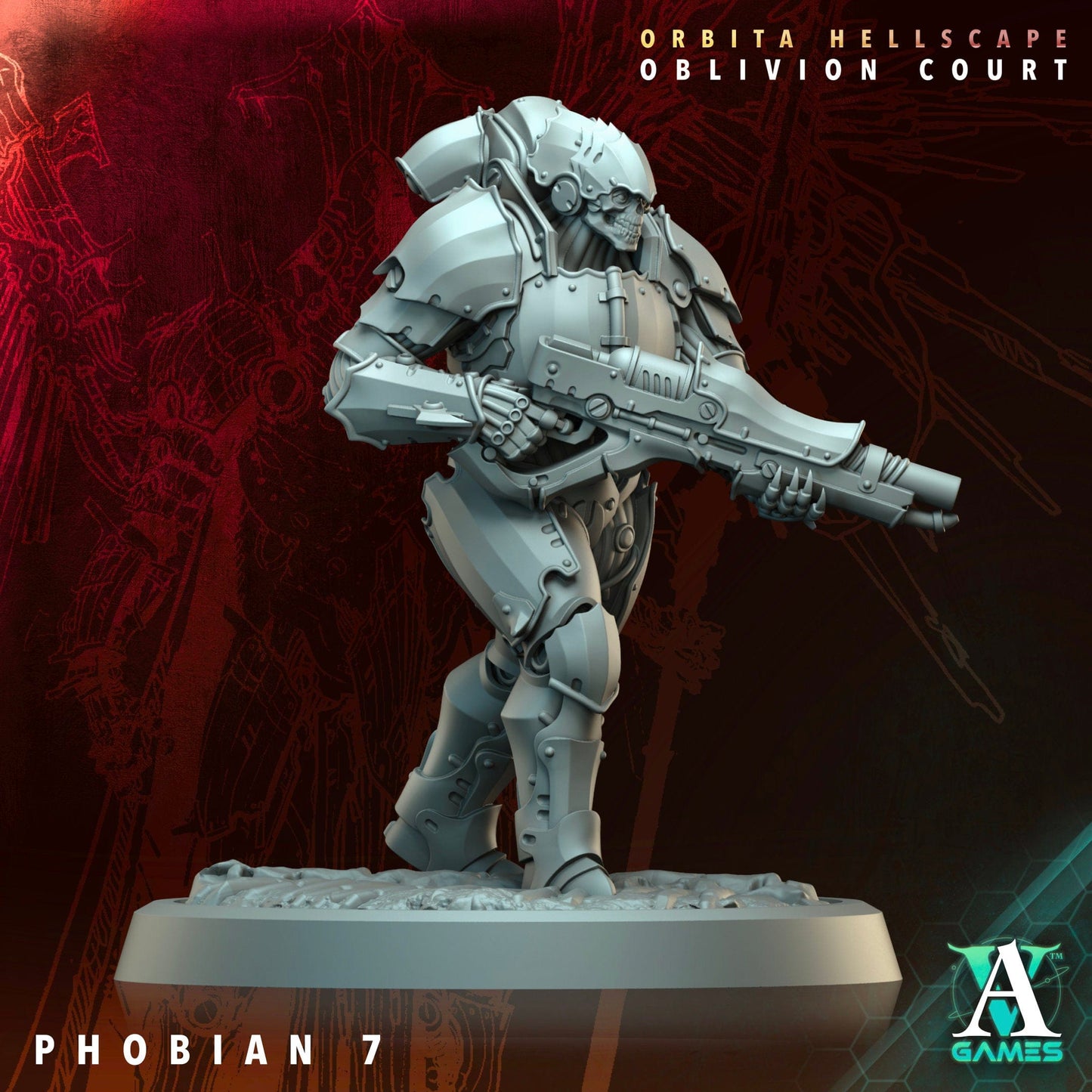 3D Printed Archvillain Games Phobian Orbita Hellscape Oblivion Court 28 32mm D&D - 3D Printing Boss 
