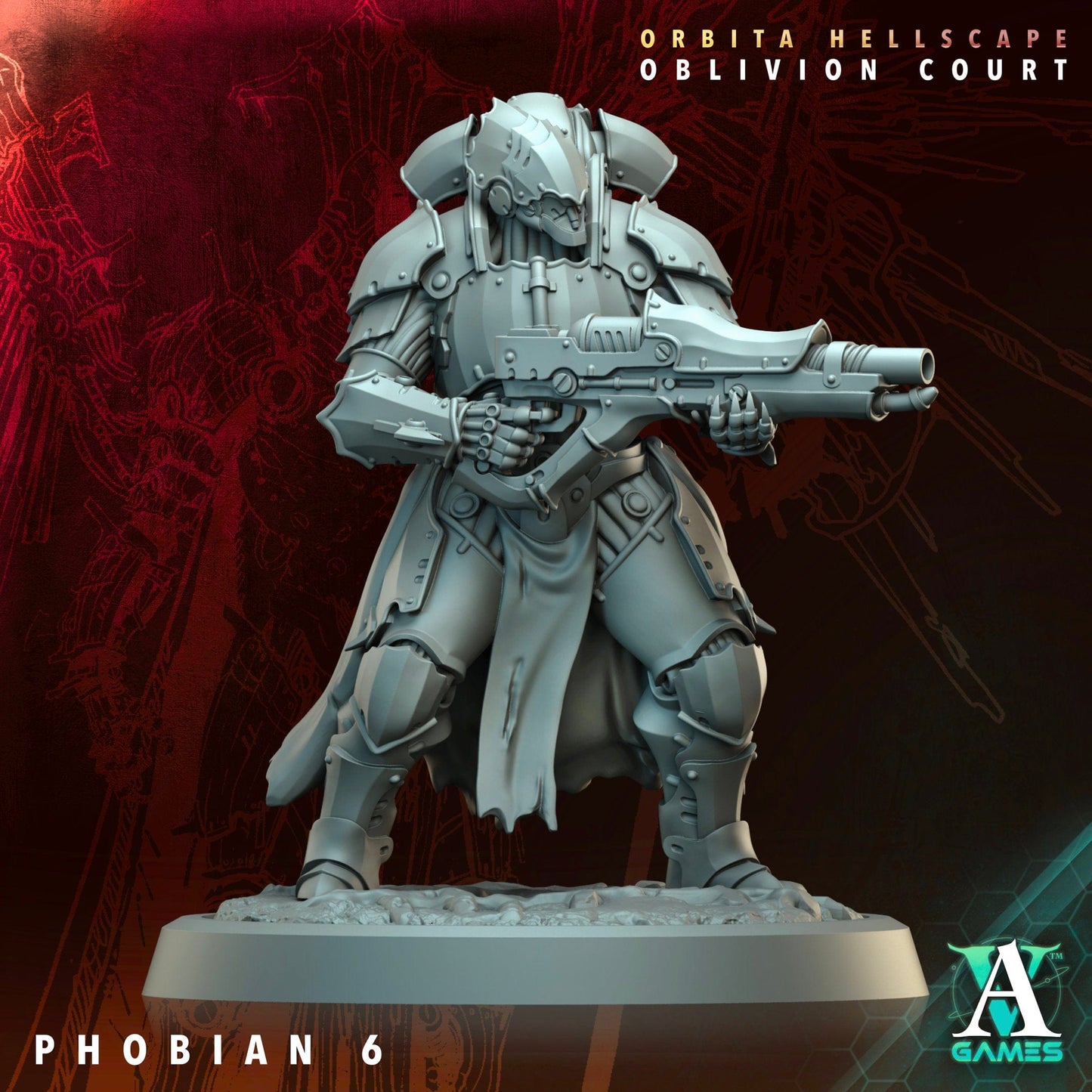 3D Printed Archvillain Games Phobian Orbita Hellscape Oblivion Court 28 32mm D&D - 3D Printing Boss 