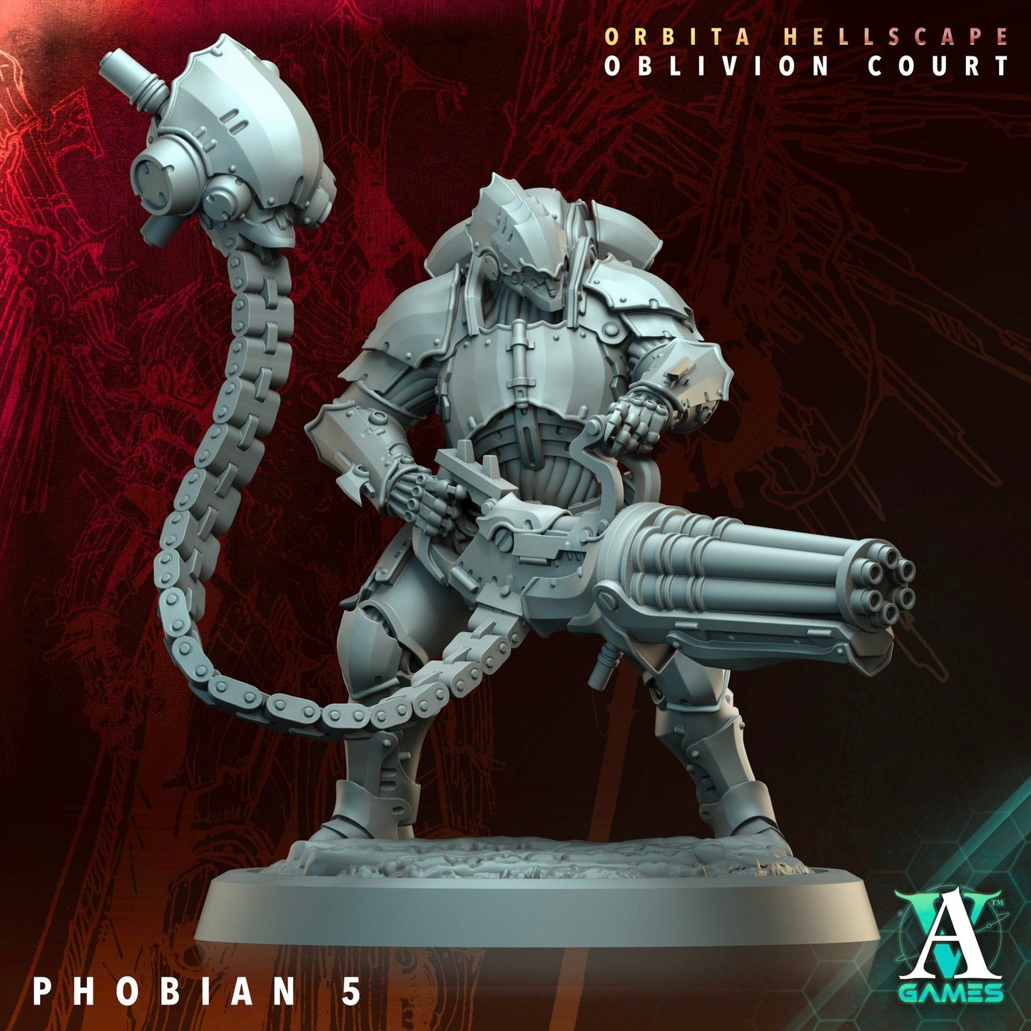3D Printed Archvillain Games Phobian Orbita Hellscape Oblivion Court 28 32mm D&D - 3D Printing Boss 