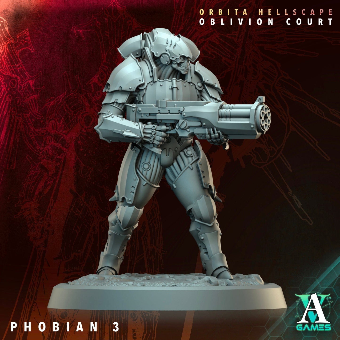 3D Printed Archvillain Games Phobian Orbita Hellscape Oblivion Court 28 32mm D&D - 3D Printing Boss 