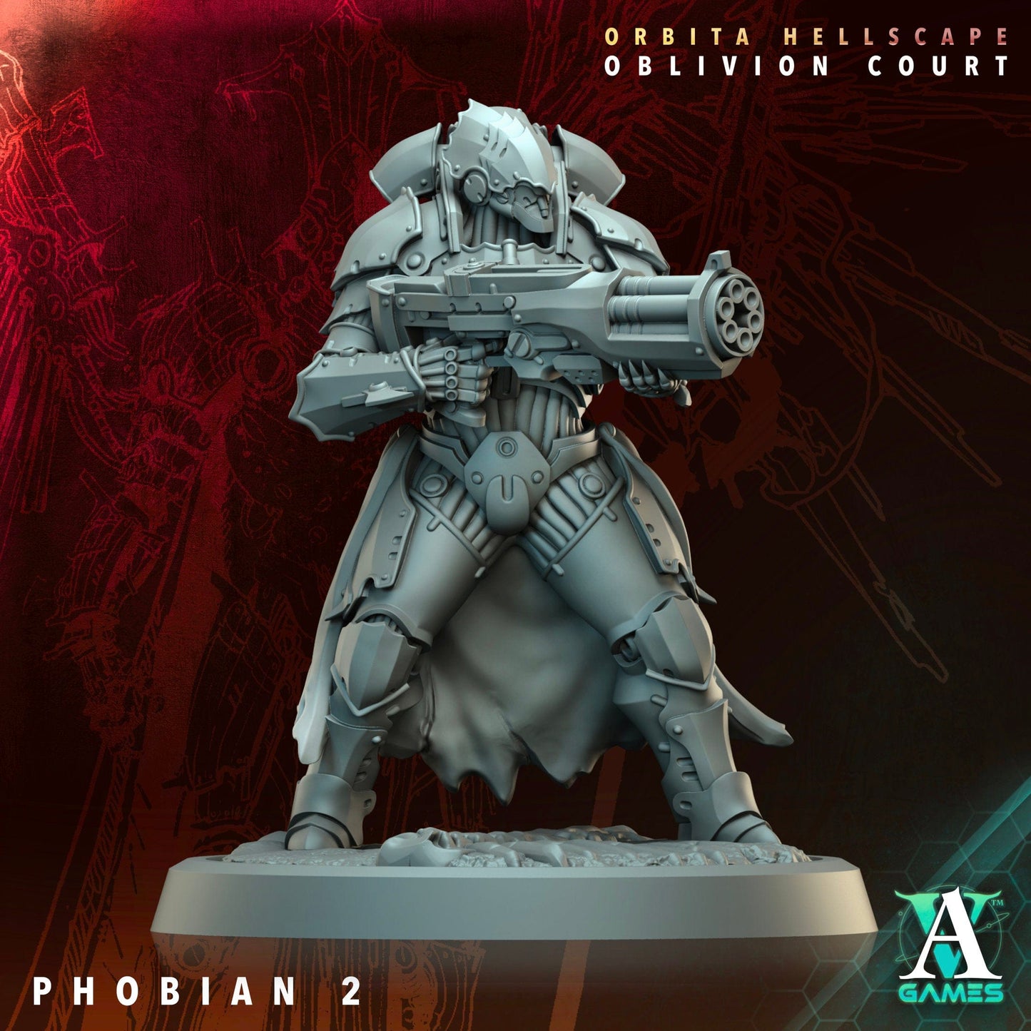 3D Printed Archvillain Games Phobian Orbita Hellscape Oblivion Court 28 32mm D&D - 3D Printing Boss 