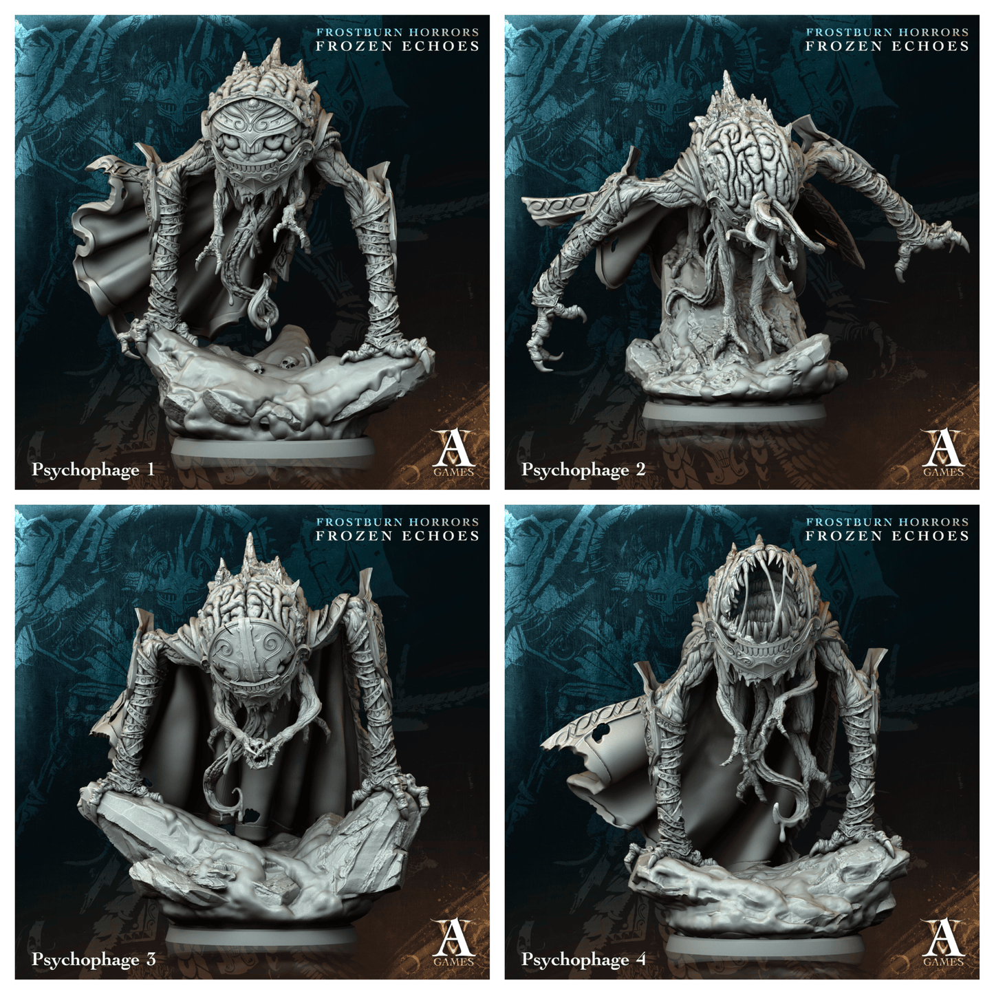 3D Printed Archvillain Games Psychophage Frostburn Horrors Frozen Echoes 28 32mm D&D - 3D Printing Boss 