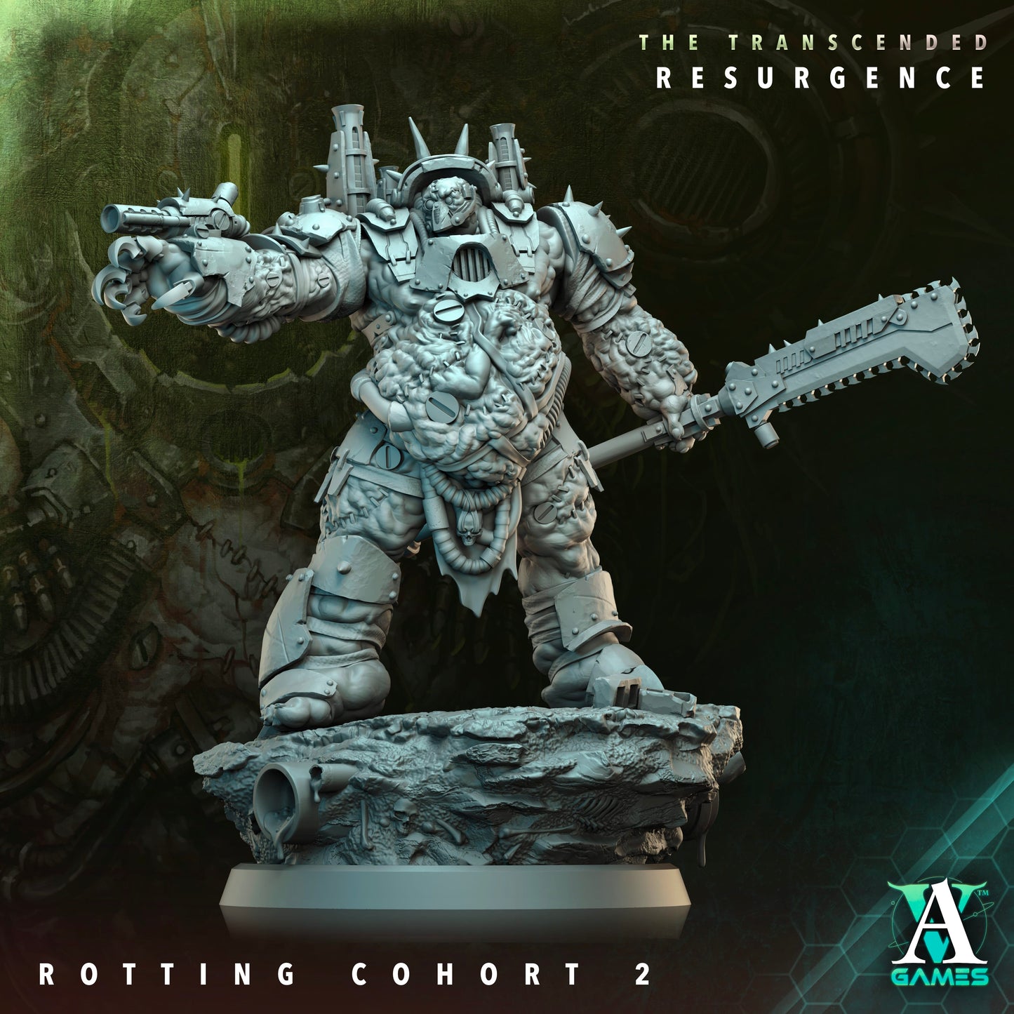 3D Printed Archvillain Games Rotting Cohort The Transcended Resurgence 28 32mm D&D - 3D Printing Boss 