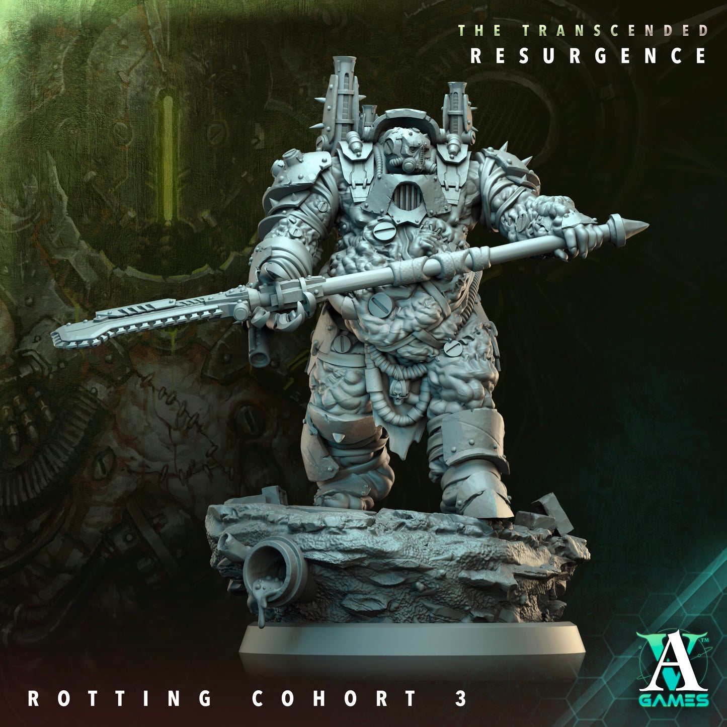 3D Printed Archvillain Games Rotting Cohort The Transcended Resurgence 28 32mm D&D - 3D Printing Boss 
