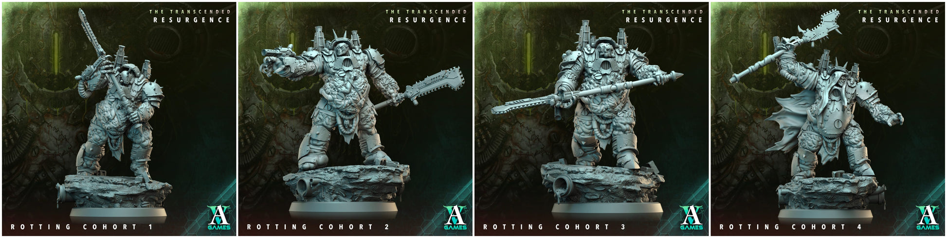 3D Printed Archvillain Games Rotting Cohort The Transcended Resurgence 28 32mm D&D - 3D Printing Boss 