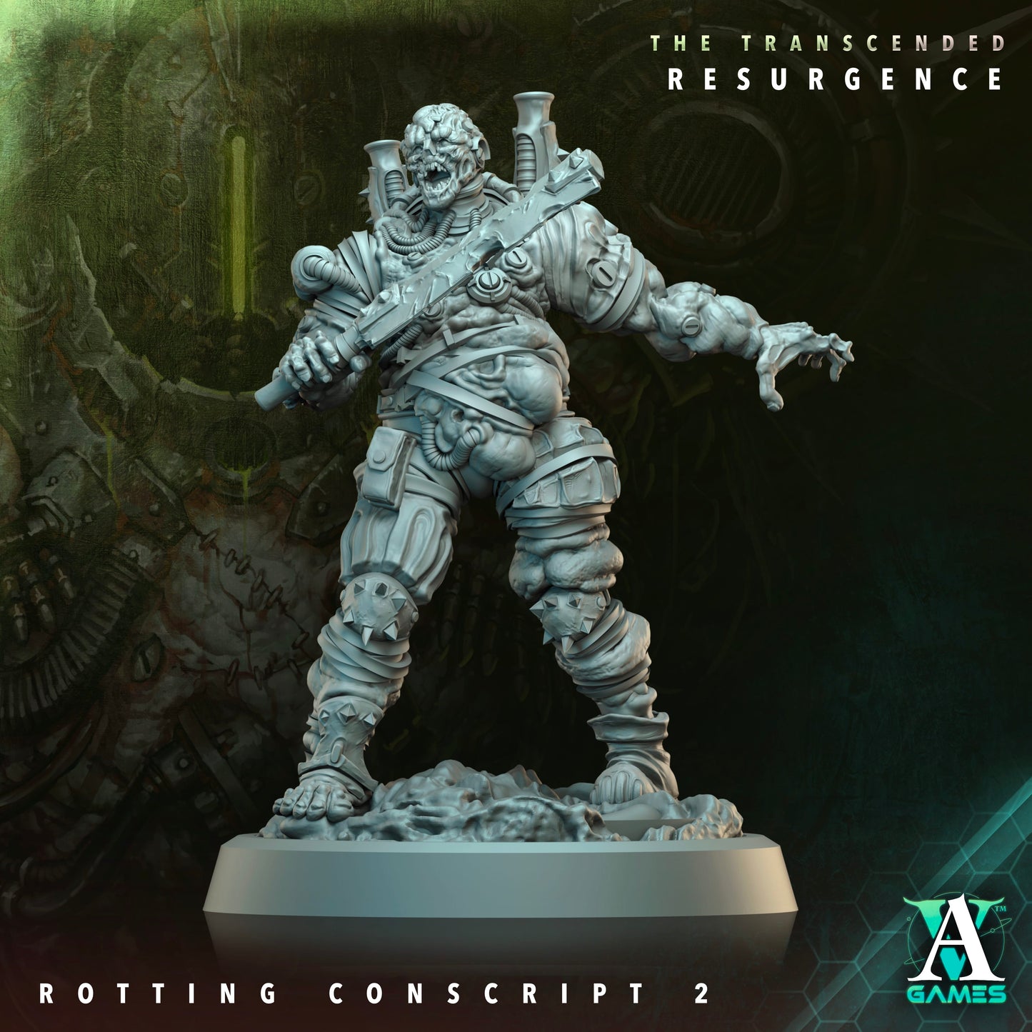 3D Printed Archvillain Games Rotting Conscript The Transcended Resurgence 28 32mm D&D - 3D Printing Boss 