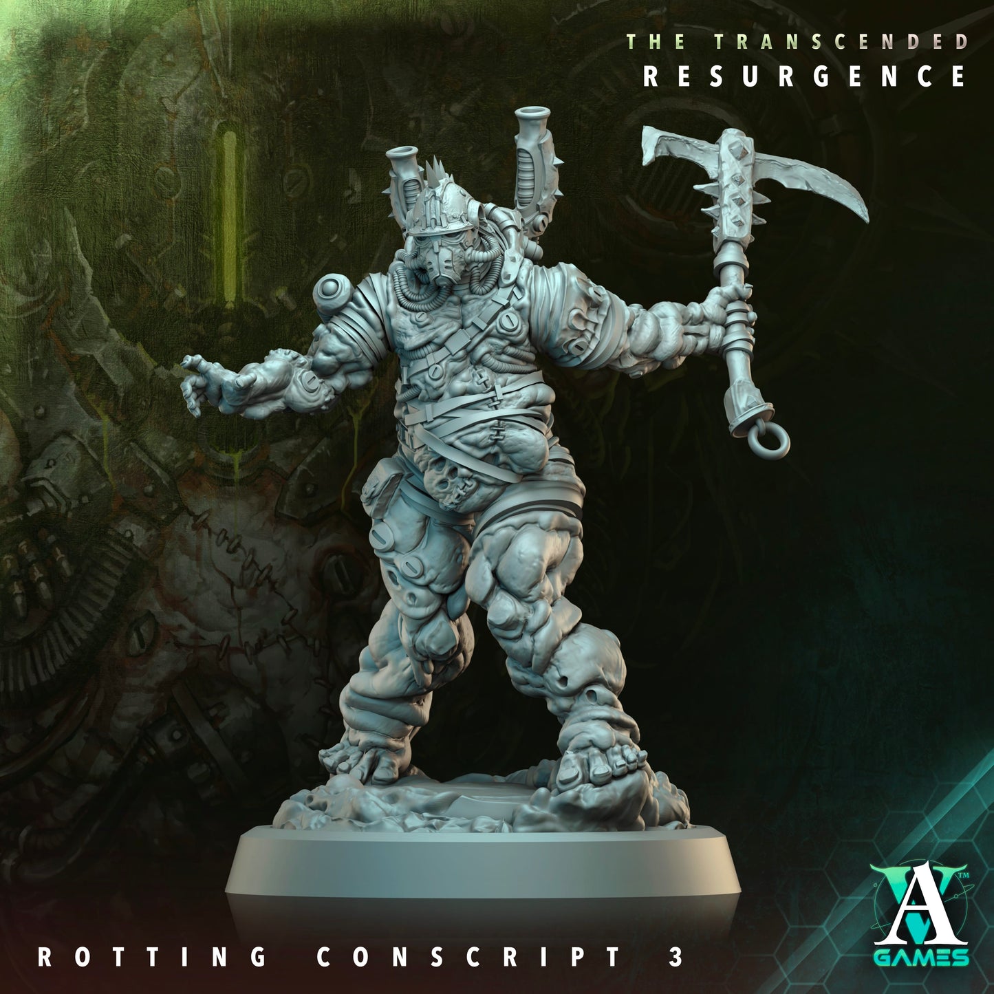 3D Printed Archvillain Games Rotting Conscript The Transcended Resurgence 28 32mm D&D - 3D Printing Boss 