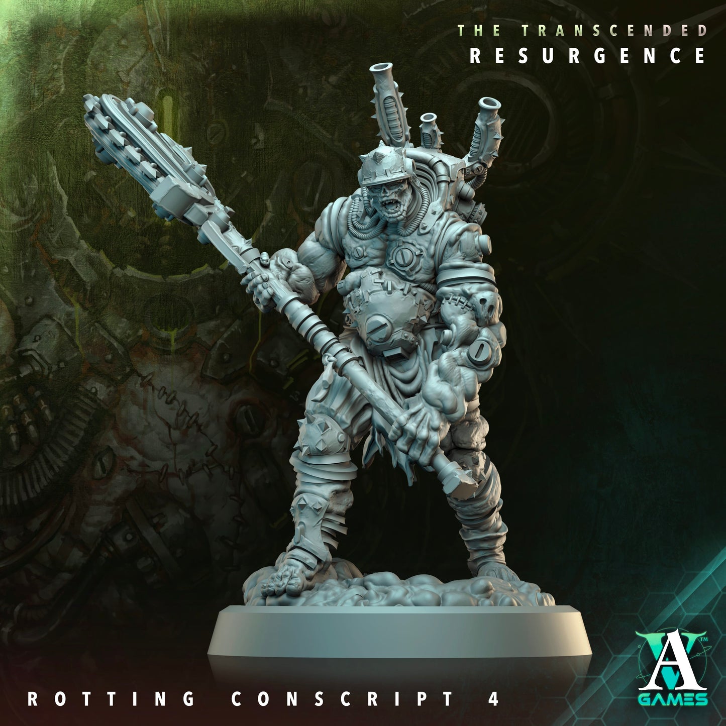 3D Printed Archvillain Games Rotting Conscript The Transcended Resurgence 28 32mm D&D - 3D Printing Boss 