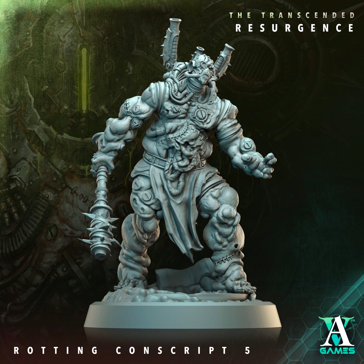 3D Printed Archvillain Games Rotting Conscript The Transcended Resurgence 28 32mm D&D - 3D Printing Boss 
