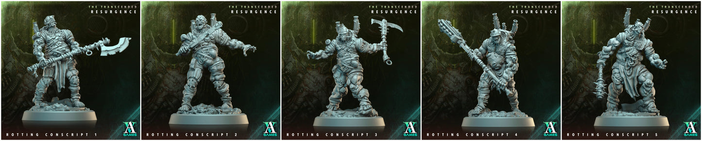 3D Printed Archvillain Games Rotting Conscript The Transcended Resurgence 28 32mm D&D - 3D Printing Boss 