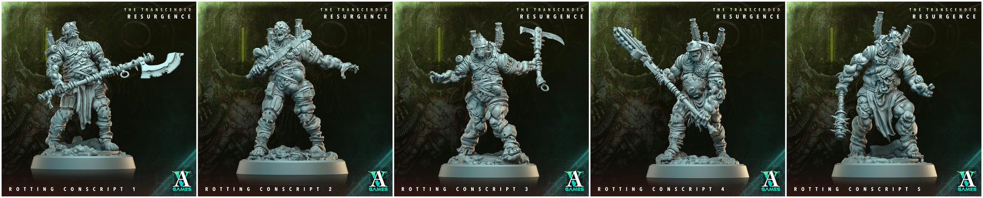 3D Printed Archvillain Games Rotting Conscript The Transcended Resurgence 28 32mm D&D - 3D Printing Boss 