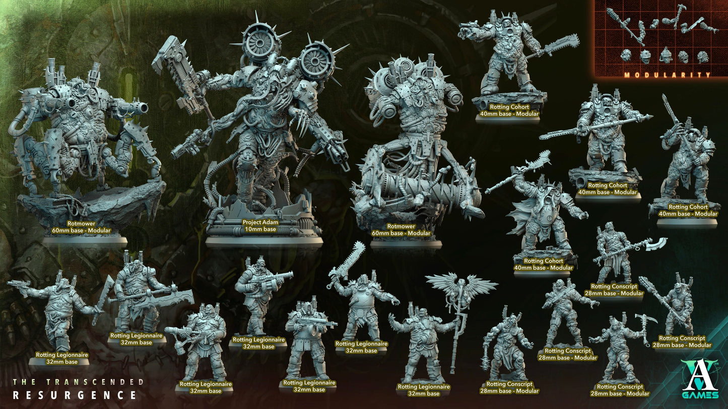 3D Printed Archvillain Games Rotting Conscript The Transcended Resurgence 28 32mm D&D - 3D Printing Boss 