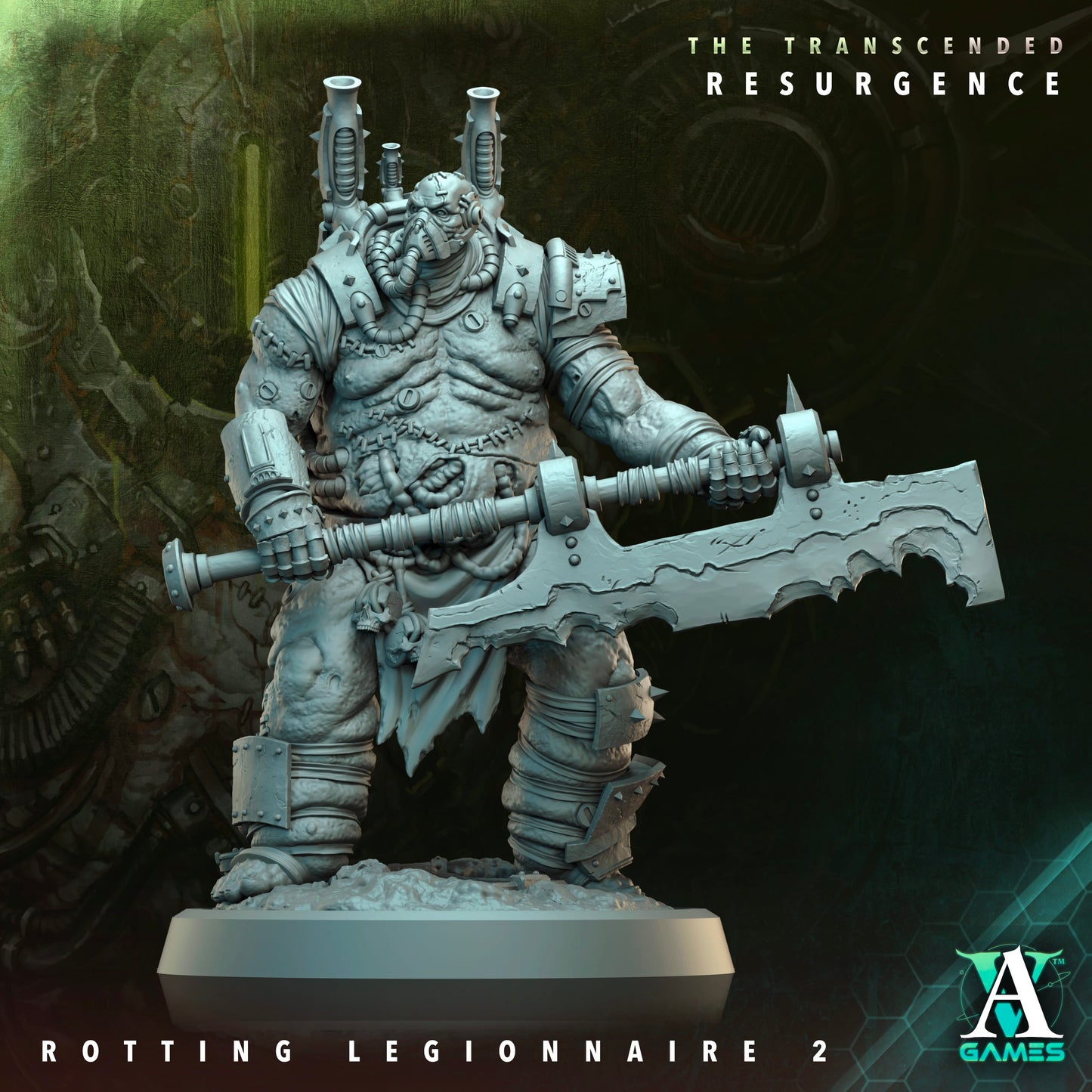 3D Printed Archvillain Games Rotting Legionnaire The Transcended Resurgence 28 32mm D&D - 3D Printing Boss 