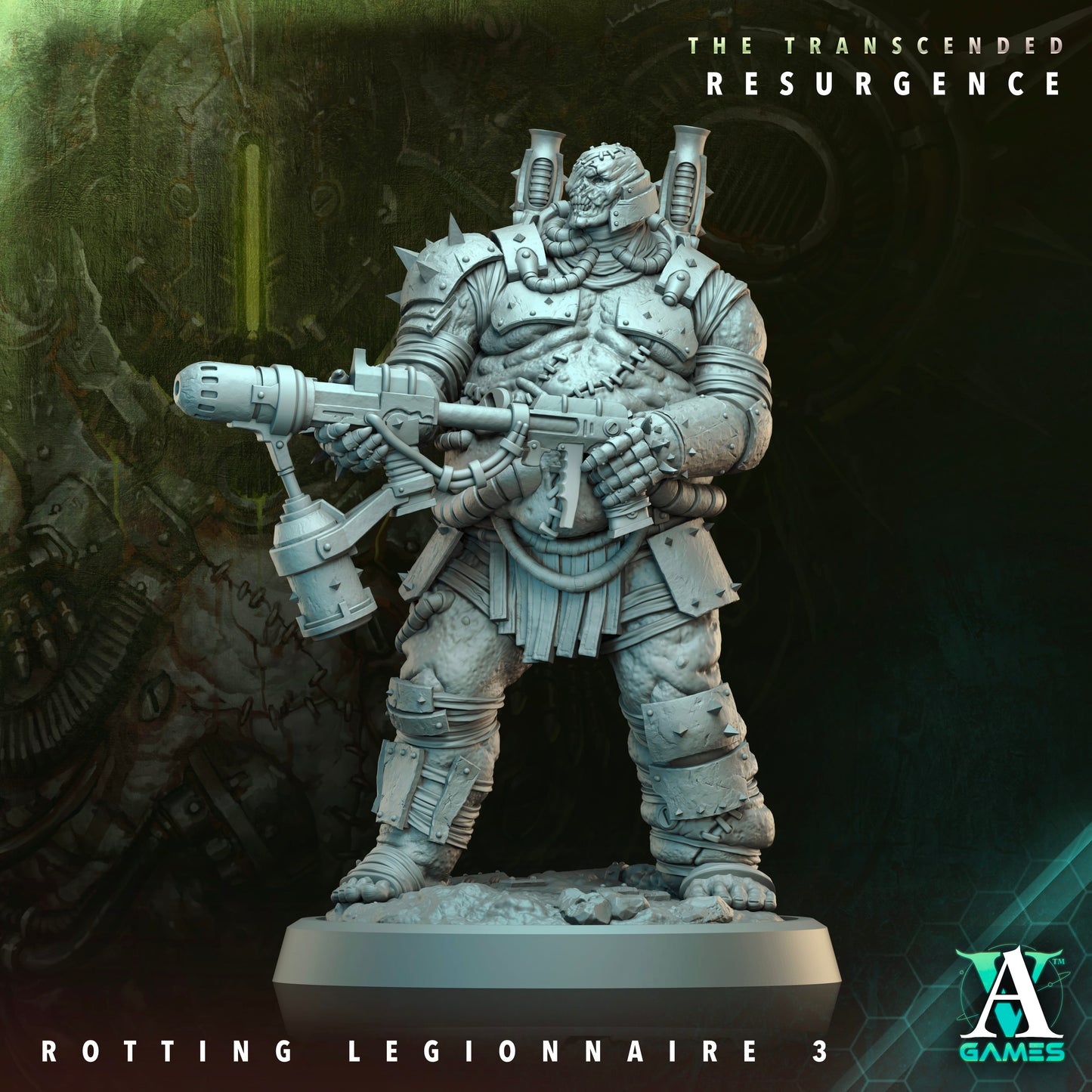 3D Printed Archvillain Games Rotting Legionnaire The Transcended Resurgence 28 32mm D&D - 3D Printing Boss 