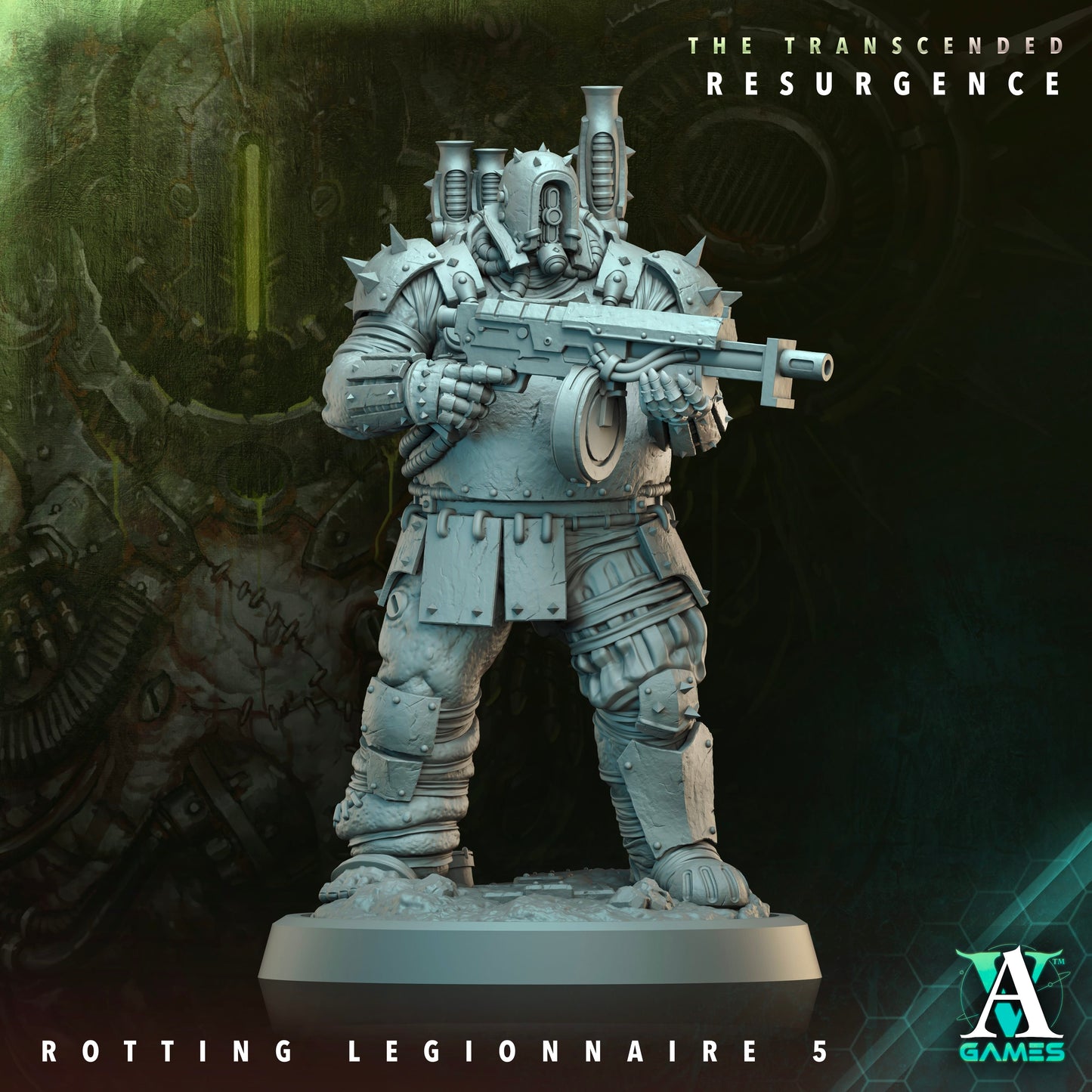 3D Printed Archvillain Games Rotting Legionnaire The Transcended Resurgence 28 32mm D&D - 3D Printing Boss 