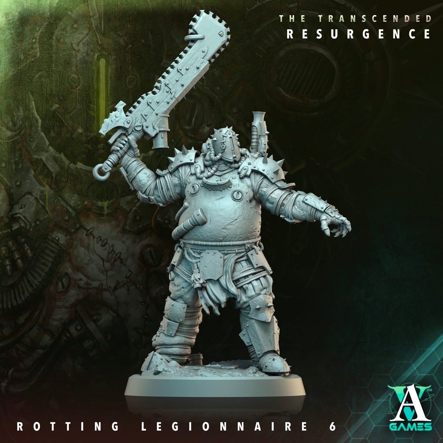 3D Printed Archvillain Games Rotting Legionnaire The Transcended Resurgence 28 32mm D&D - 3D Printing Boss 