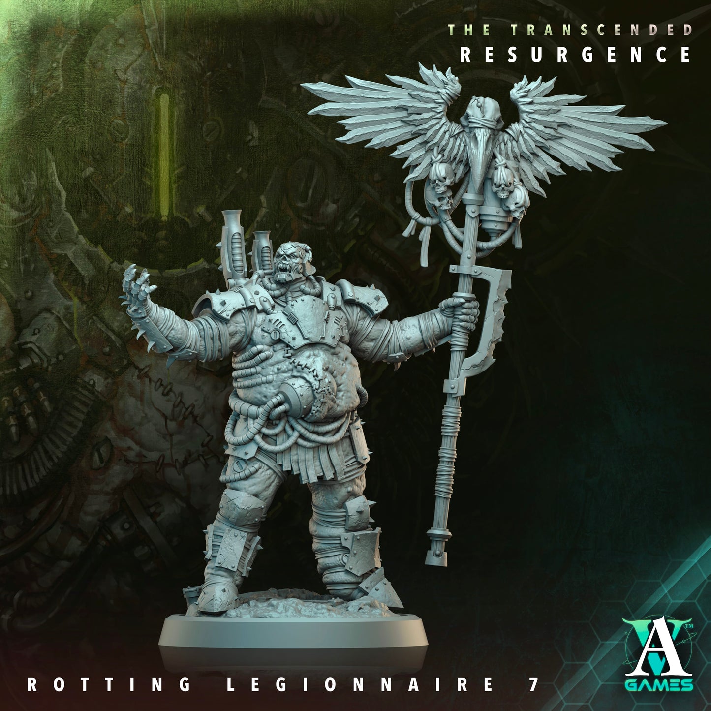3D Printed Archvillain Games Rotting Legionnaire The Transcended Resurgence 28 32mm D&D - 3D Printing Boss 