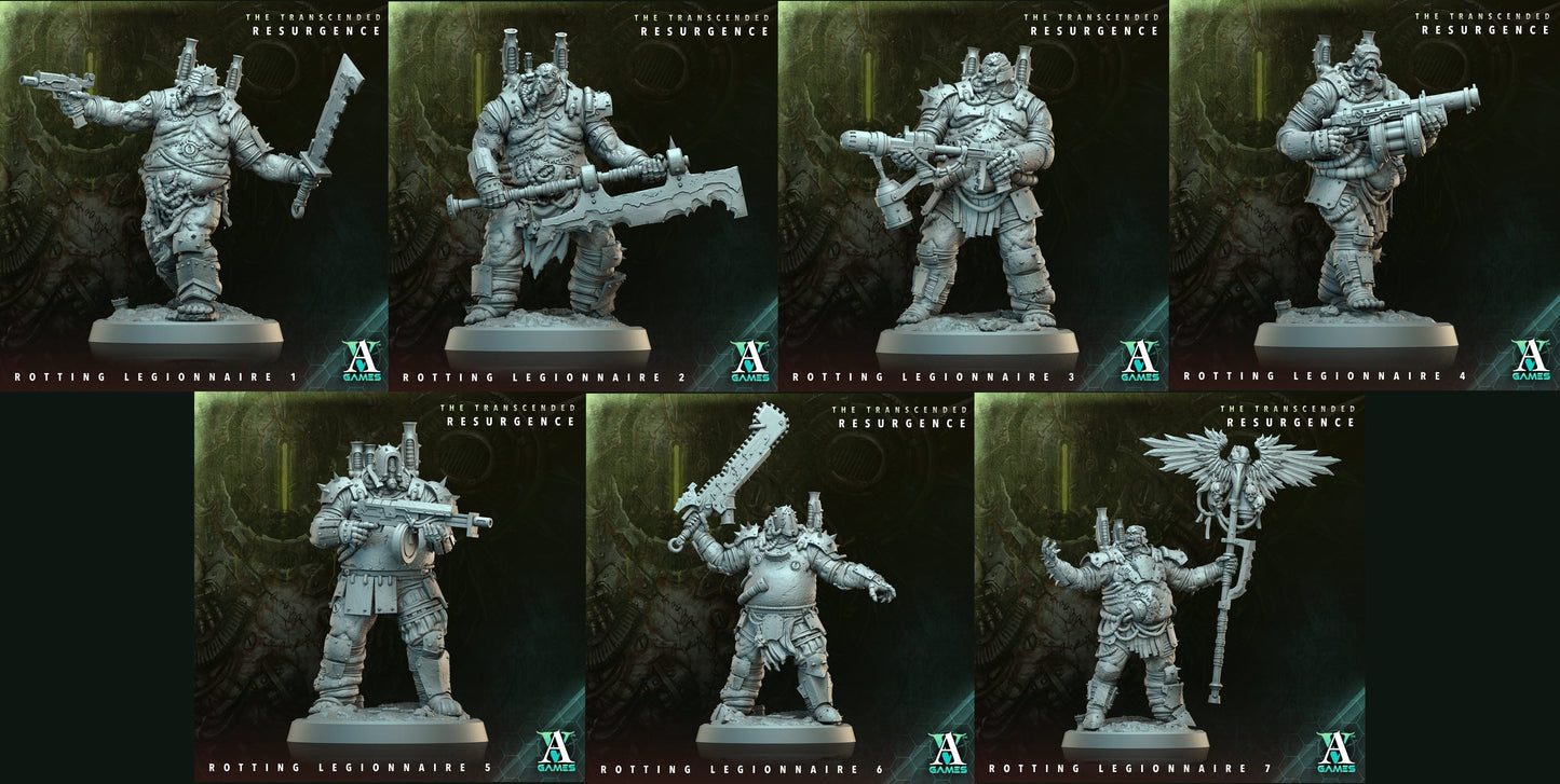 3D Printed Archvillain Games Rotting Legionnaire The Transcended Resurgence 28 32mm D&D - 3D Printing Boss 