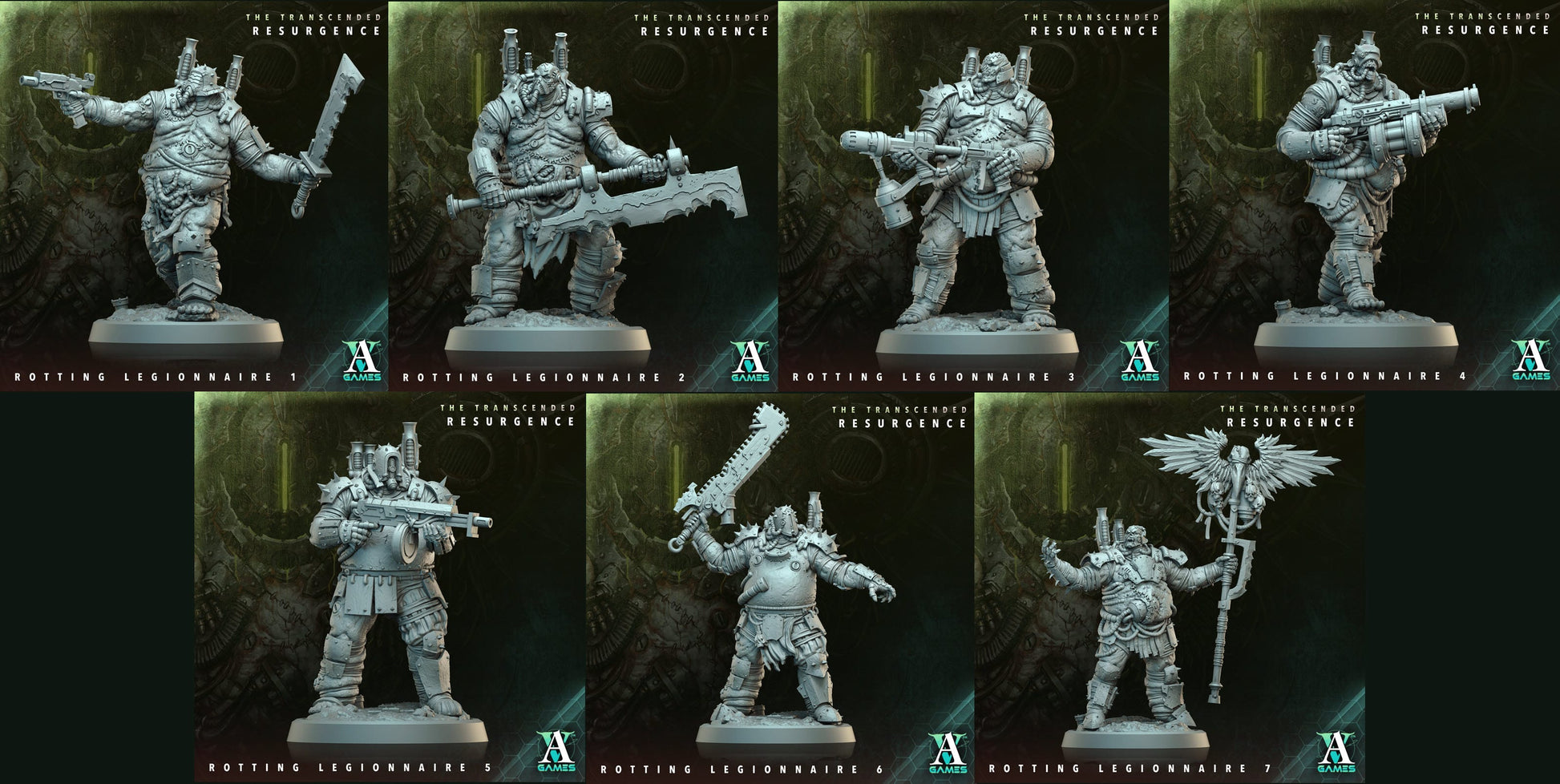 3D Printed Archvillain Games Rotting Legionnaire The Transcended Resurgence 28 32mm D&D - 3D Printing Boss 