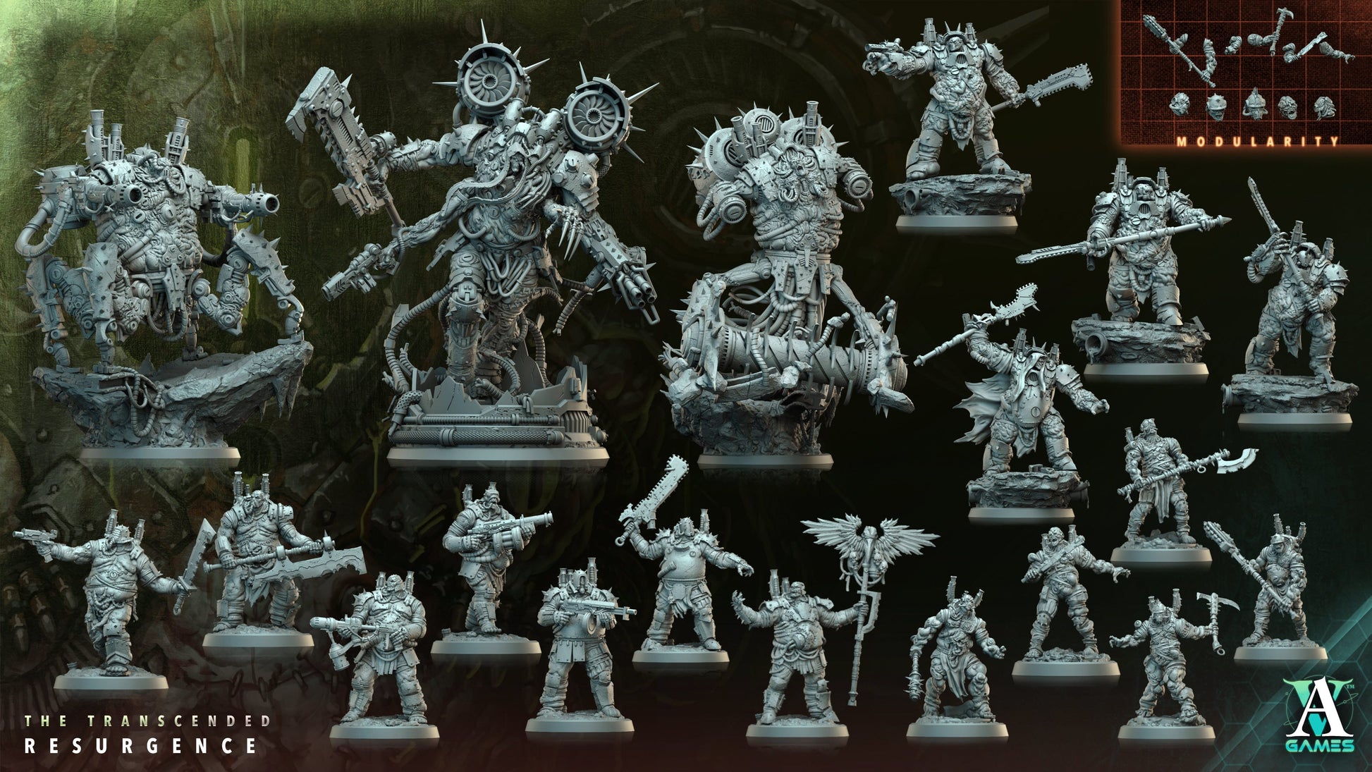 3D Printed Archvillain Games Rotting Legionnaire The Transcended Resurgence 28 32mm D&D - 3D Printing Boss 