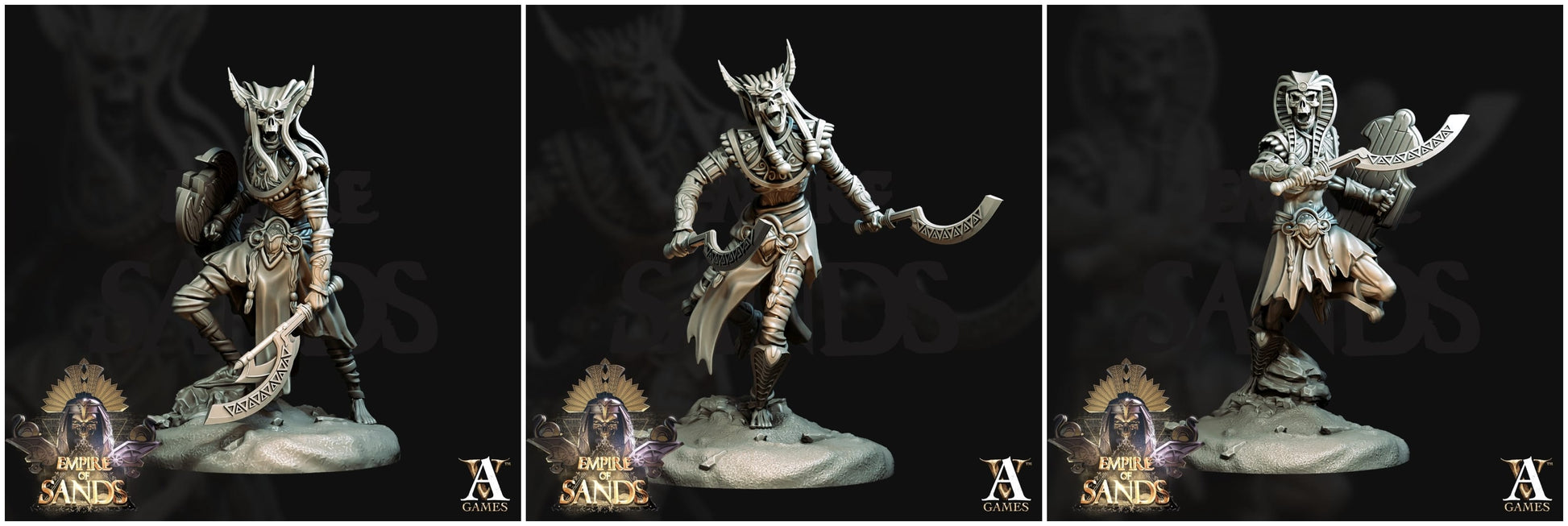 3D Printed Archvillain Games Royal Guards The Empire of Sands 28 32mm D&D - 3D Printing Boss 
