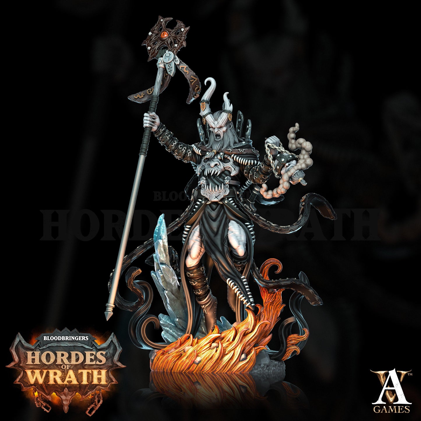 3D Printed Archvillain Games Rubeus Wrathcaller Society Vol. XXII  28 32mm D&D - 3D Printing Boss 