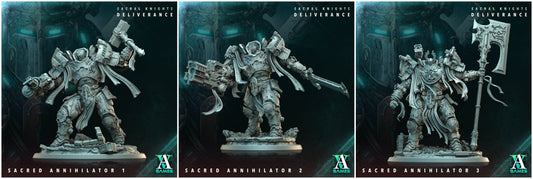 3D Printed Archvillain Games Sacred Annihilator Sacral Knights Deliverance 28 32mm D&D - 3D Printing Boss 