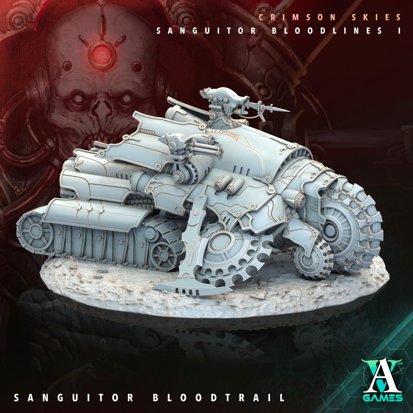3D Printed Archvillain Games Sanguitor Bloodtrail Crimson Skies - Sanguitor Bloodlines Bloodright - Anathema 28 32mm D&D - 3D Printing Boss 