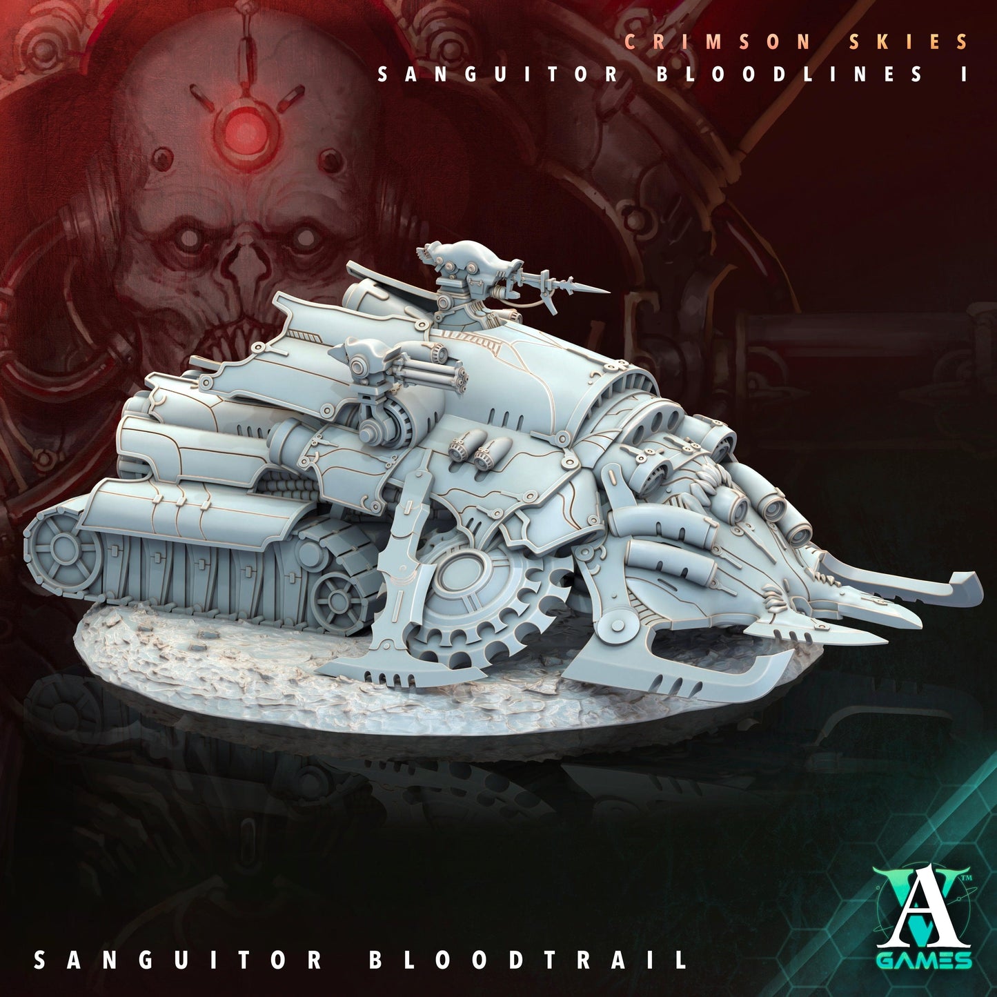 3D Printed Archvillain Games Sanguitor Bloodtrail Crimson Skies - Sanguitor Bloodlines Bloodright - Anathema 28 32mm D&D - 3D Printing Boss 