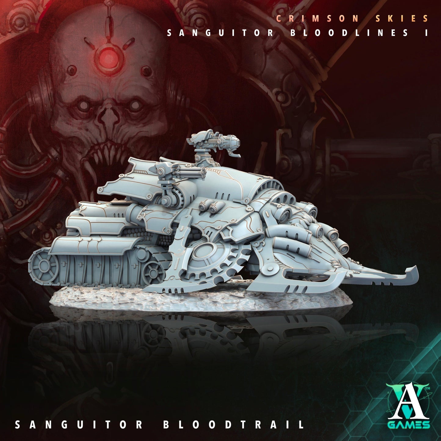 3D Printed Archvillain Games Sanguitor Bloodtrail Crimson Skies - Sanguitor Bloodlines Bloodright - Anathema 28 32mm D&D - 3D Printing Boss 