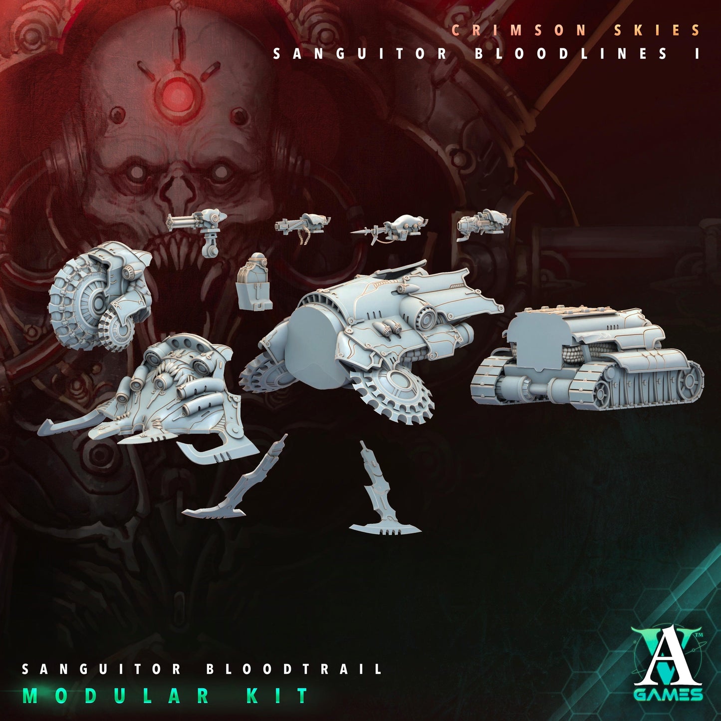 3D Printed Archvillain Games Sanguitor Bloodtrail Crimson Skies - Sanguitor Bloodlines Bloodright - Anathema 28 32mm D&D - 3D Printing Boss 