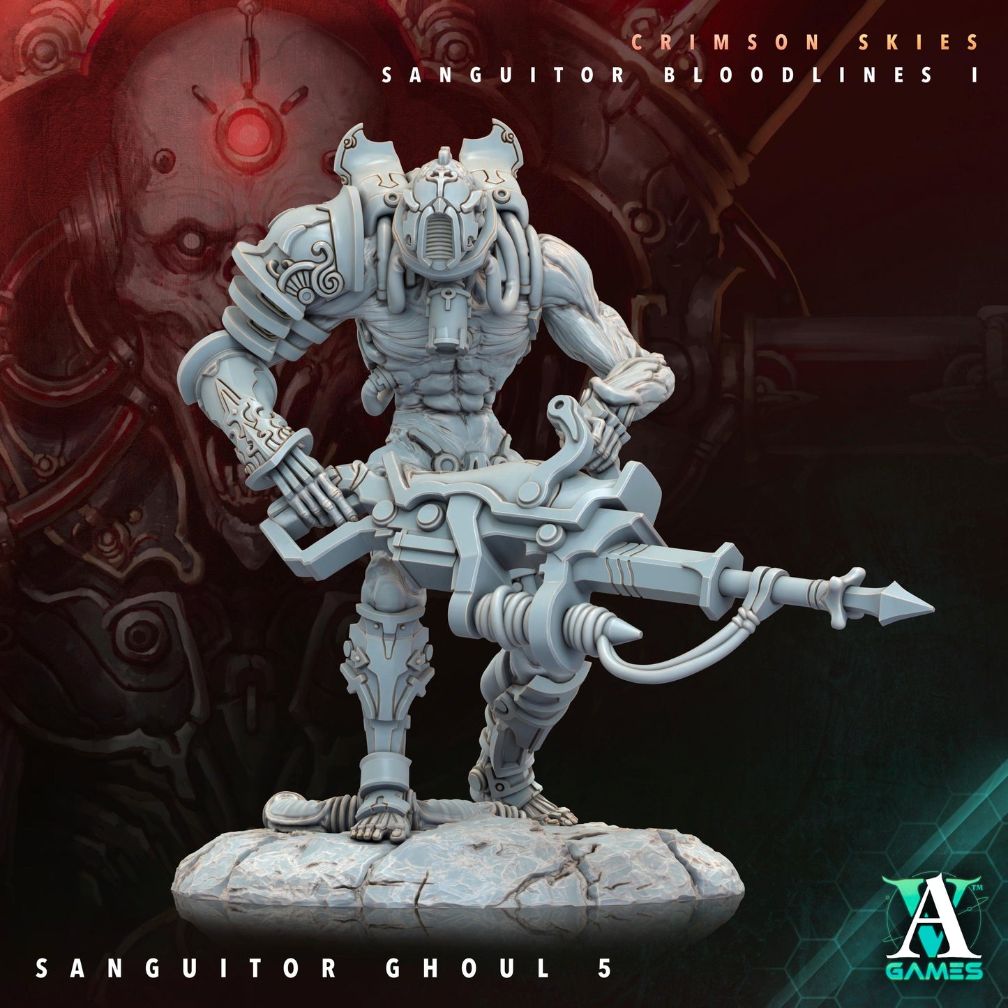 3D Printed Archvillain Games Sanguitor Ghouls Crimson Skies - Sanguitor Bloodlines Bloodright - Anathema 28 32mm D&D - 3D Printing Boss 