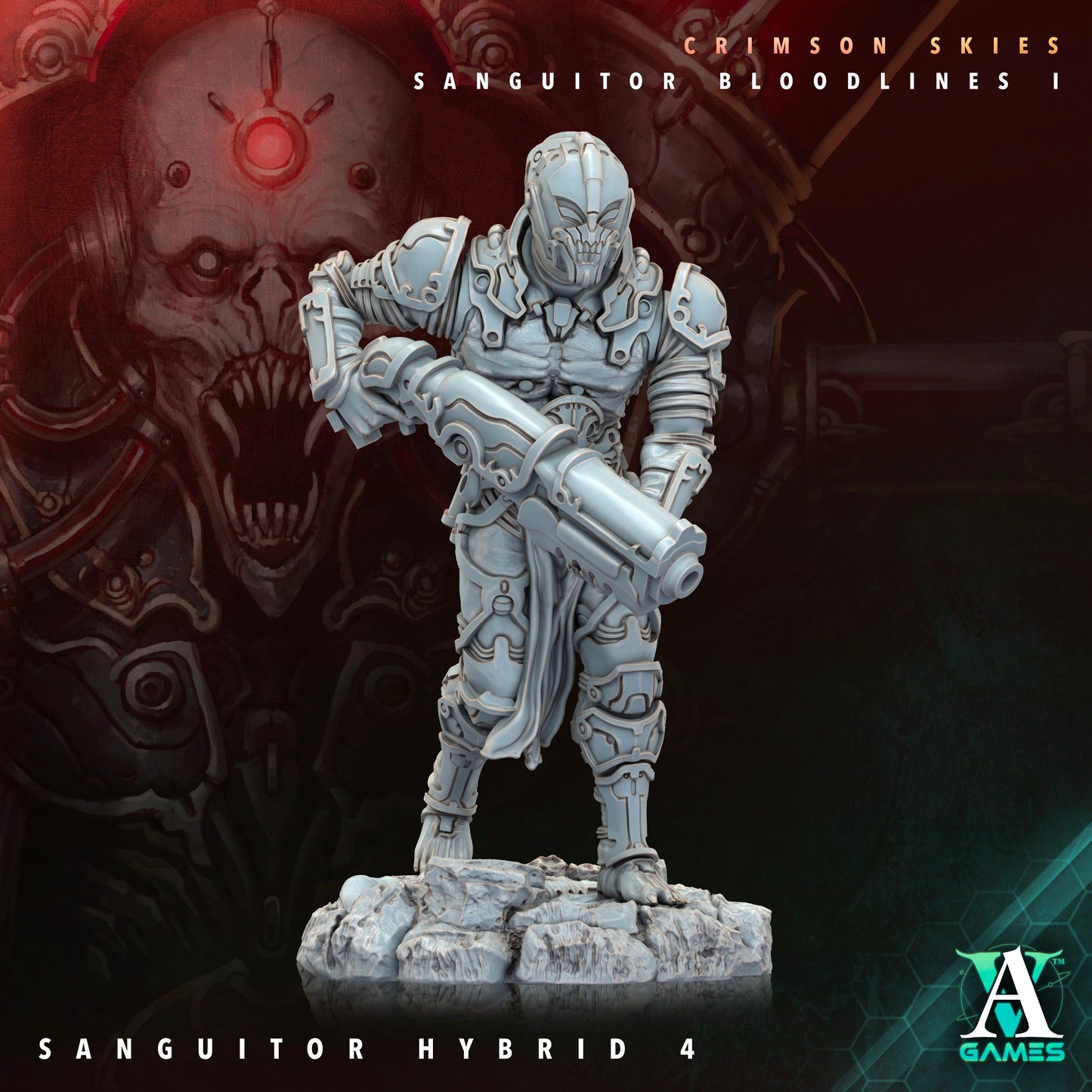 3D Printed Archvillain Games Sanguitor Hybrids Crimson Skies - Sanguitor Bloodlines Bloodright - Anathema 28 32mm D&D - 3D Printing Boss 