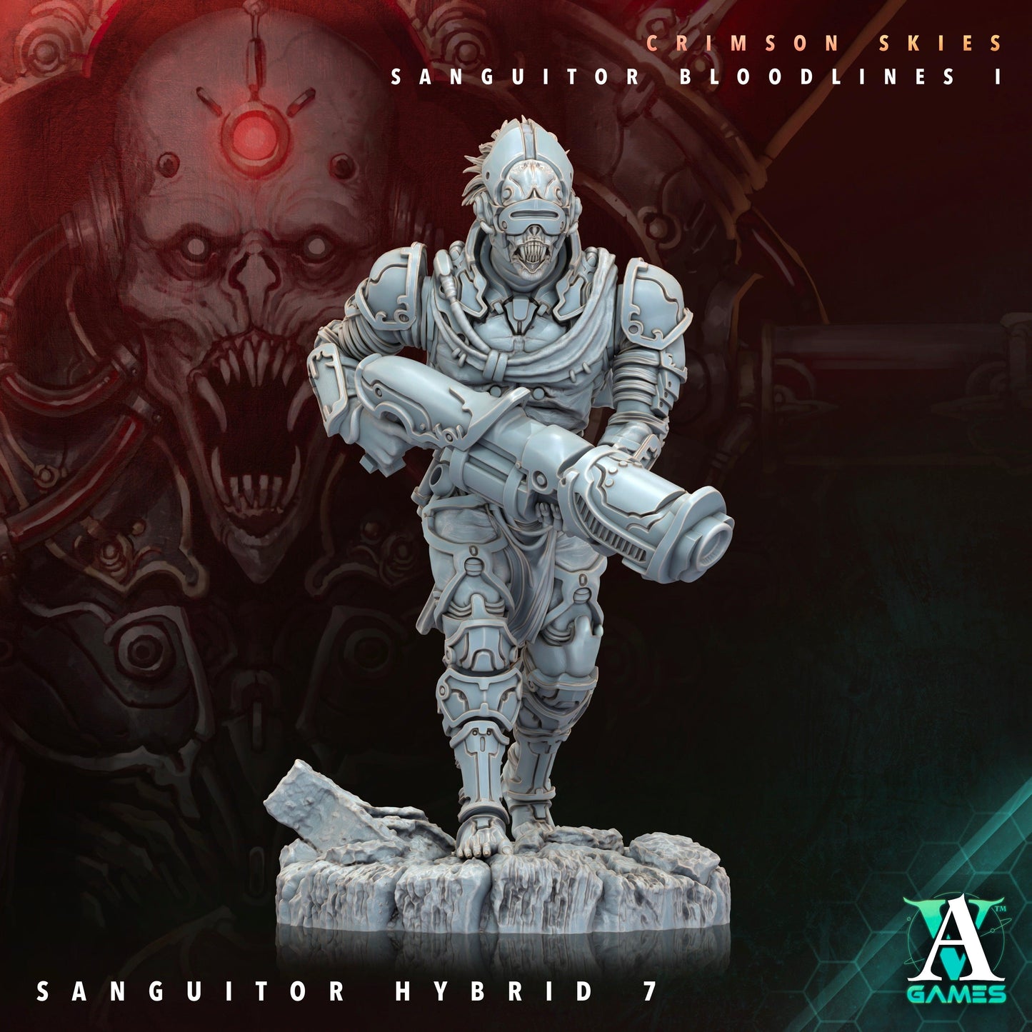 3D Printed Archvillain Games Sanguitor Hybrids Crimson Skies - Sanguitor Bloodlines Bloodright - Anathema 28 32mm D&D - 3D Printing Boss 