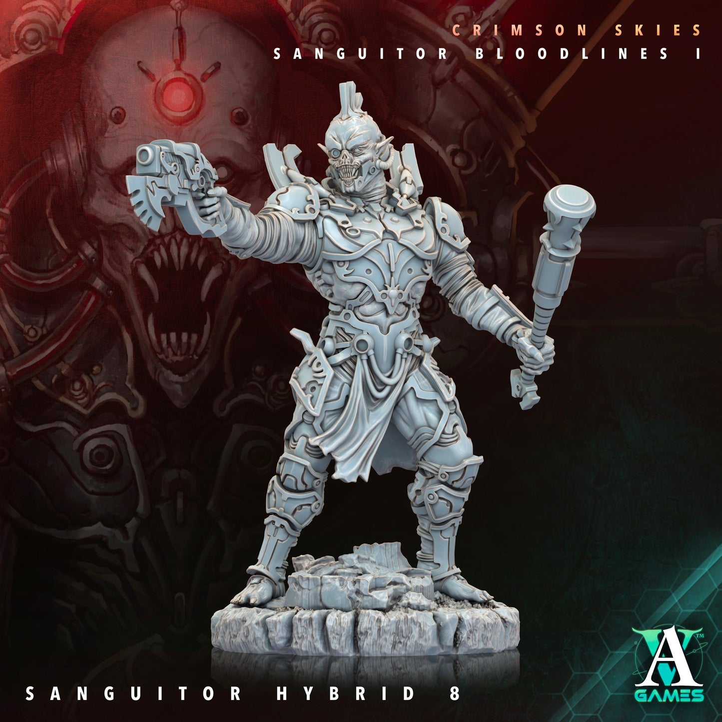 3D Printed Archvillain Games Sanguitor Hybrids Crimson Skies - Sanguitor Bloodlines Bloodright - Anathema 28 32mm D&D - 3D Printing Boss 