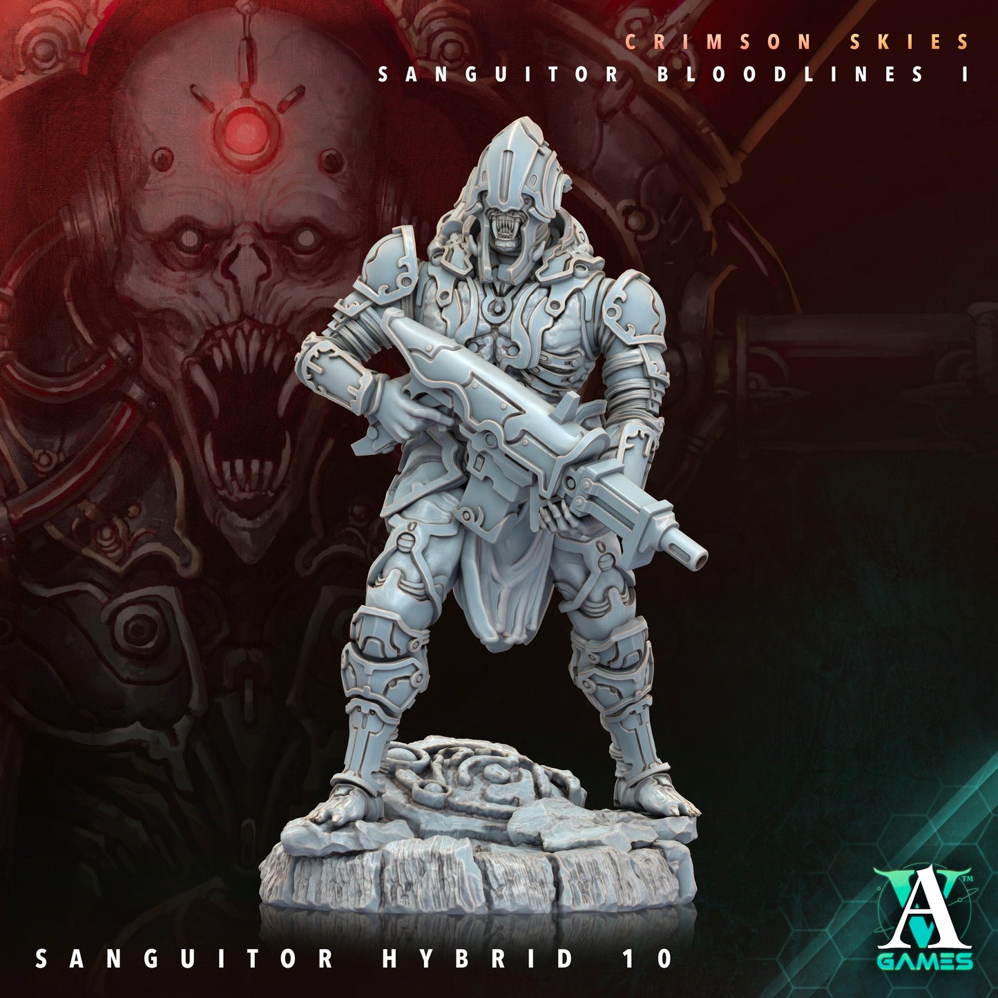 3D Printed Archvillain Games Sanguitor Hybrids Crimson Skies - Sanguitor Bloodlines Bloodright - Anathema 28 32mm D&D - 3D Printing Boss 