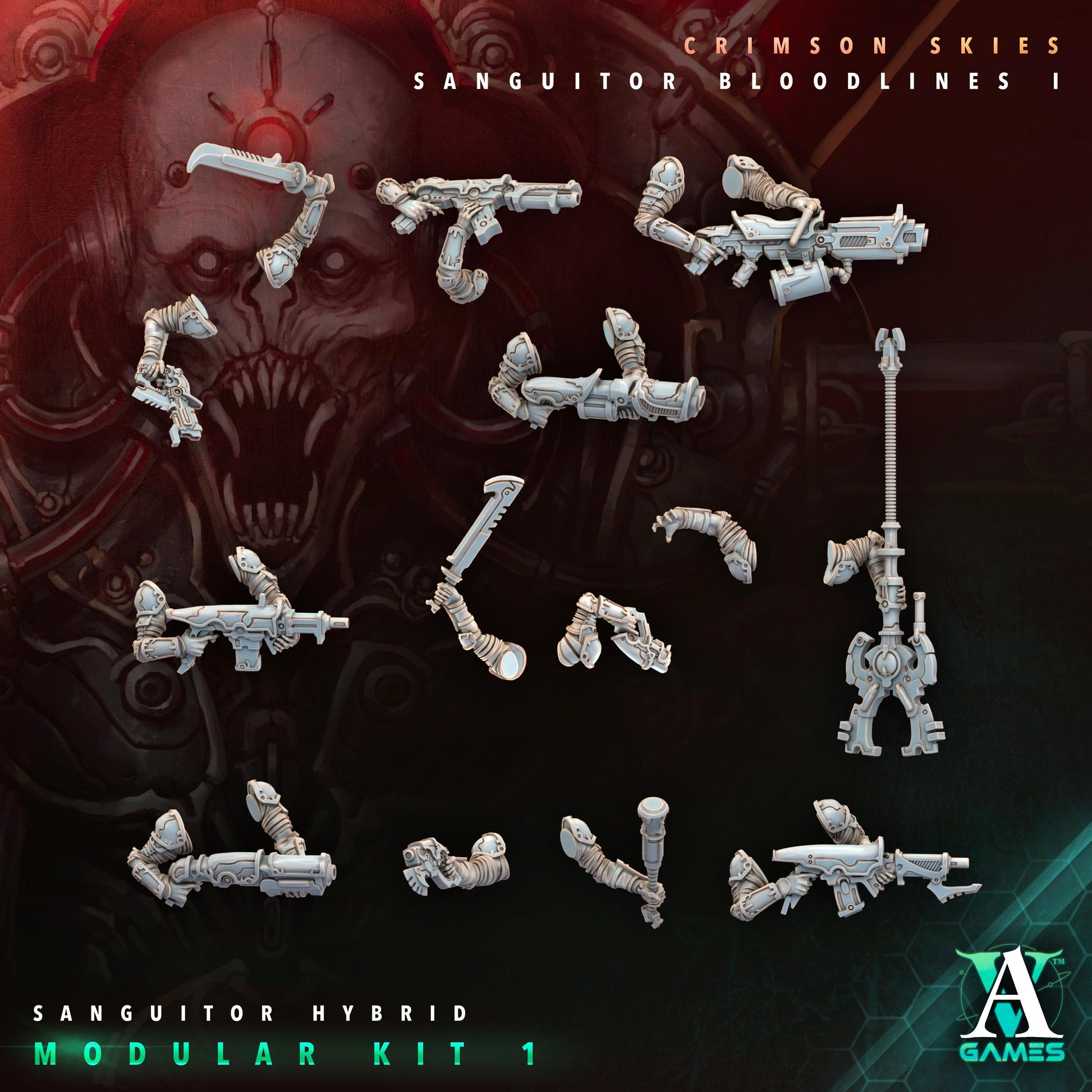 3D Printed Archvillain Games Sanguitor Hybrids Crimson Skies - Sanguitor Bloodlines Bloodright - Anathema 28 32mm D&D - 3D Printing Boss 