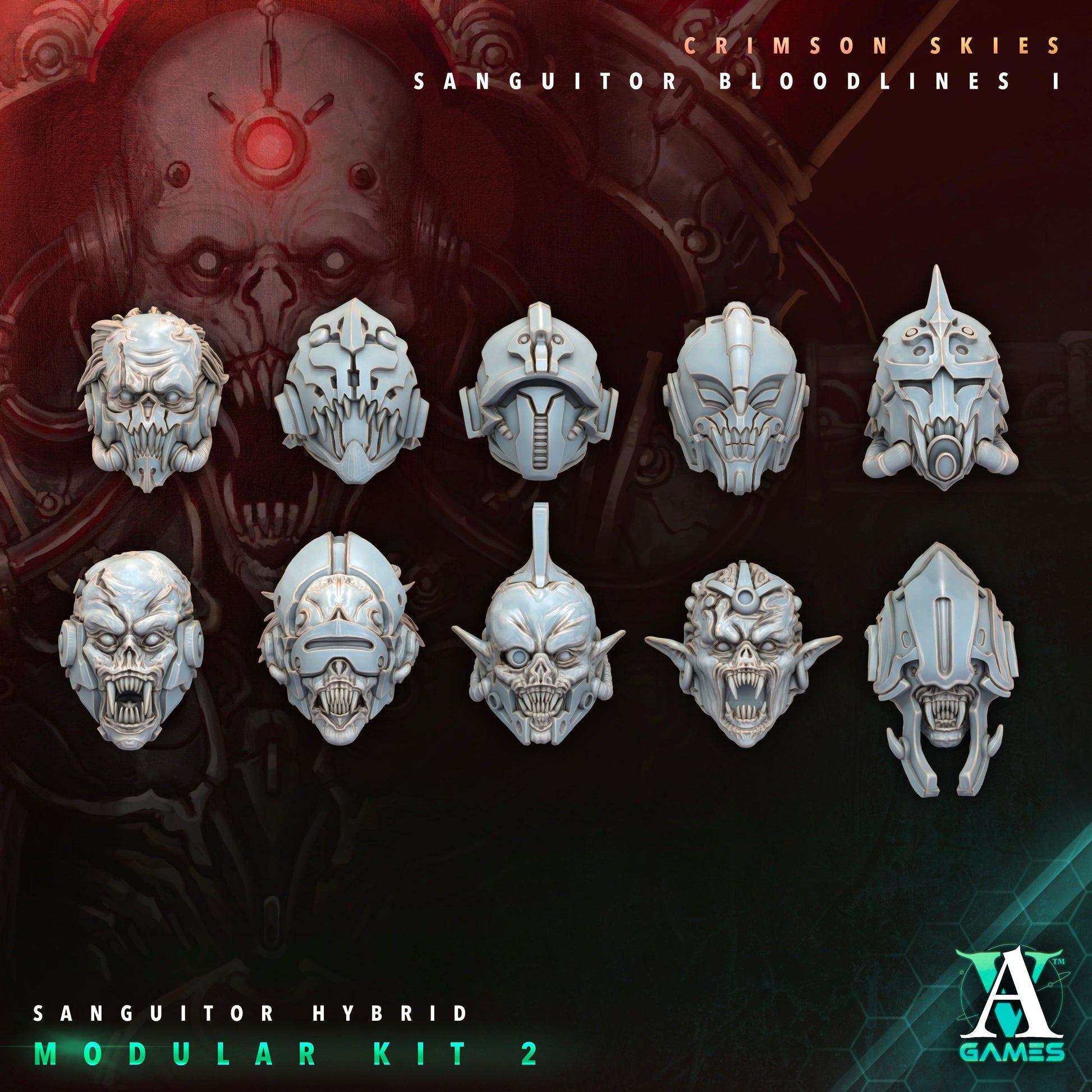 3D Printed Archvillain Games Sanguitor Hybrids Crimson Skies - Sanguitor Bloodlines Bloodright - Anathema 28 32mm D&D - 3D Printing Boss 