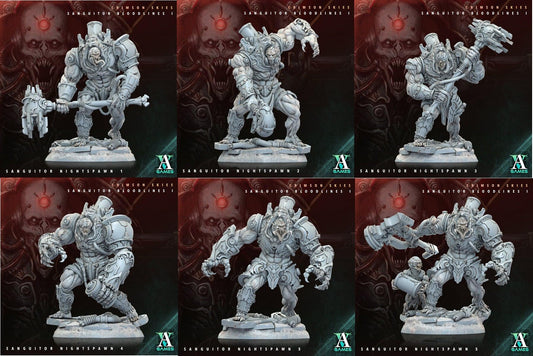 3D Printed Archvillain Games Sanguitor Nightspawn Crimson Skies - Sanguitor Bloodlines Bloodright - Anathema 28 32mm D&D - 3D Printing Boss 