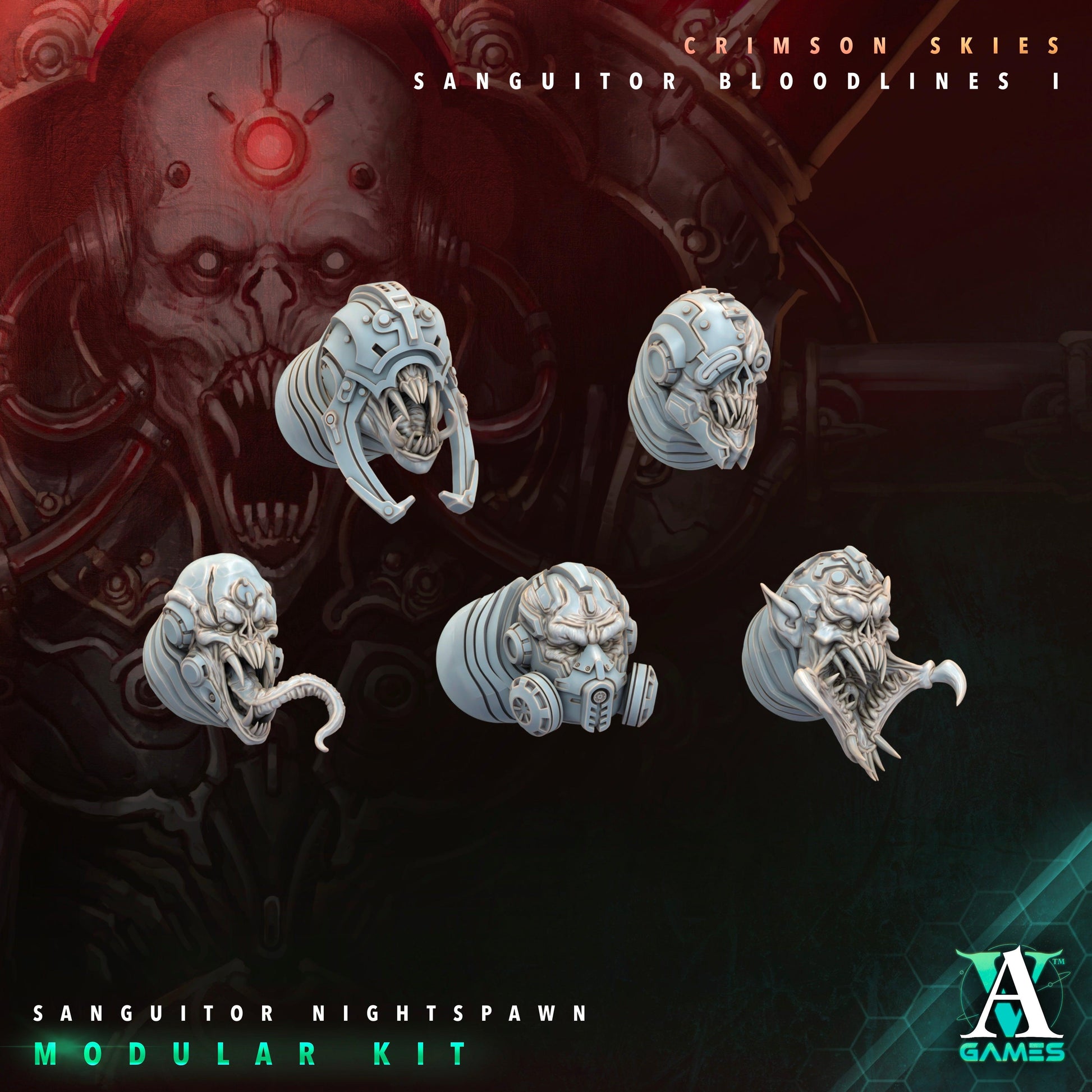 3D Printed Archvillain Games Sanguitor Nightspawn Crimson Skies - Sanguitor Bloodlines Bloodright - Anathema 28 32mm D&D - 3D Printing Boss 
