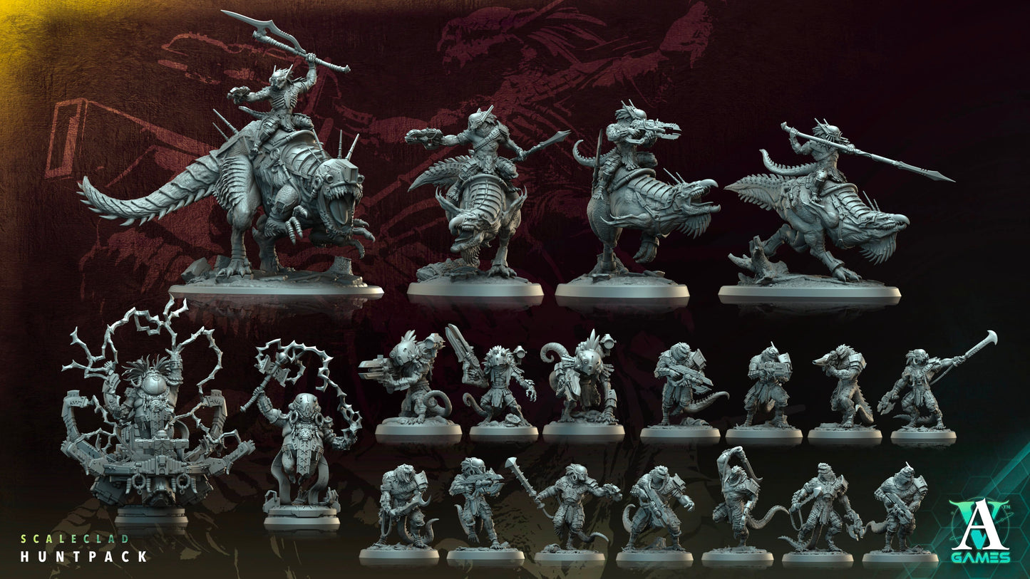 3D Printed Archvillain Games Palanquin Scaleteller Scaleclad Huntpack 28 32mm D&D - 3D Printing Boss 