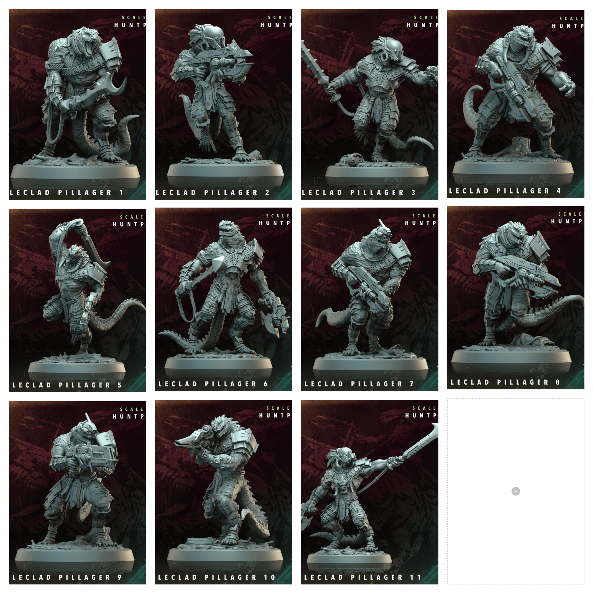 3D Printed Archvillain Games Scaleclad Pillager Scaleclad Huntpack 28 32mm D&D - 3D Printing Boss 