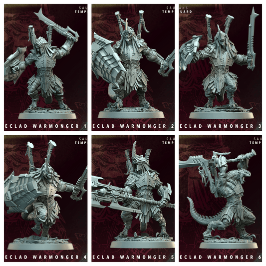 3D Printed Archvillain Games Scaleclad Warmonger - Saurians Templeguard 28 32mm D&D - 3D Printing Boss 