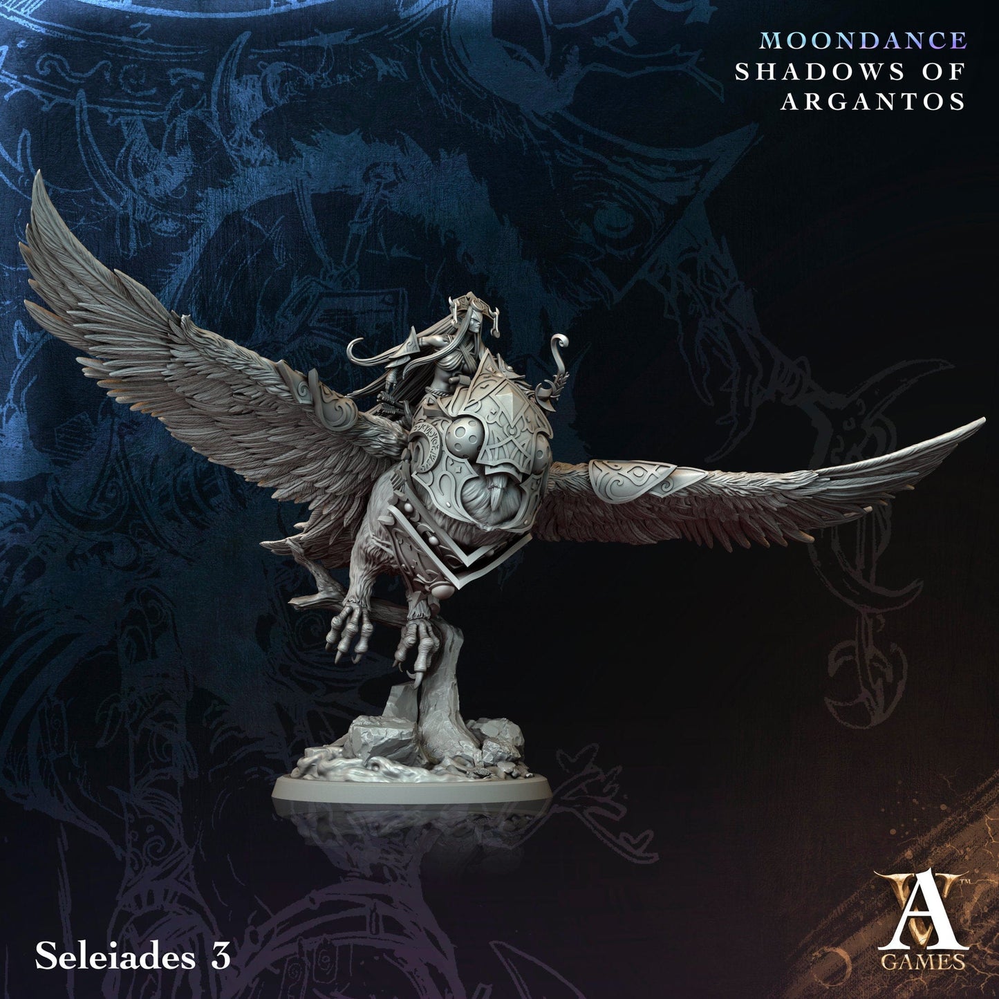 3D Printed Archvillain Games Selenoprosopos Moondance - Shadows of Argantos 28 32mm D&D - 3D Printing Boss 