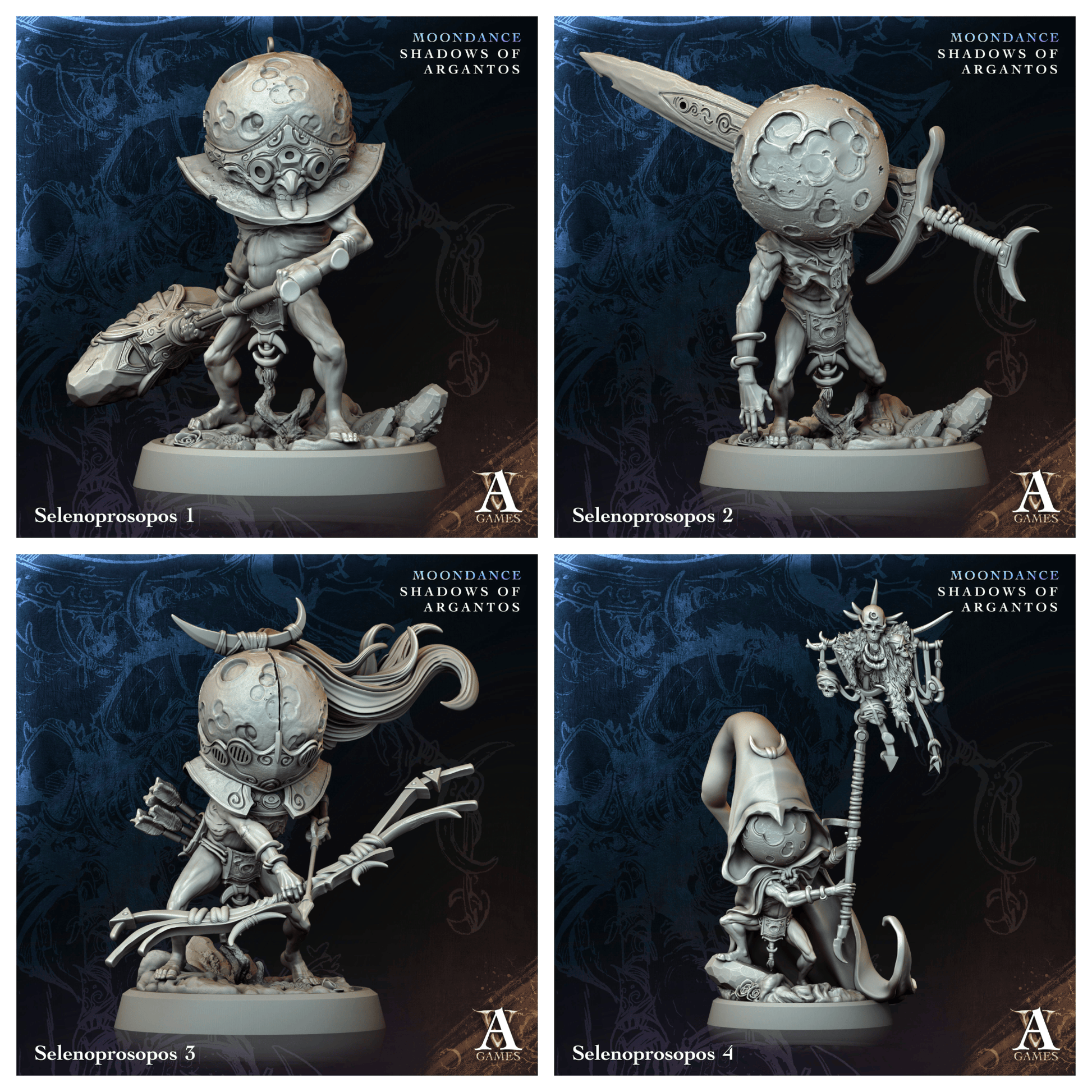 3D Printed Archvillain Games Selenoprosopos Moondance - Shadows of Argantos 28 32mm D&D - 3D Printing Boss 