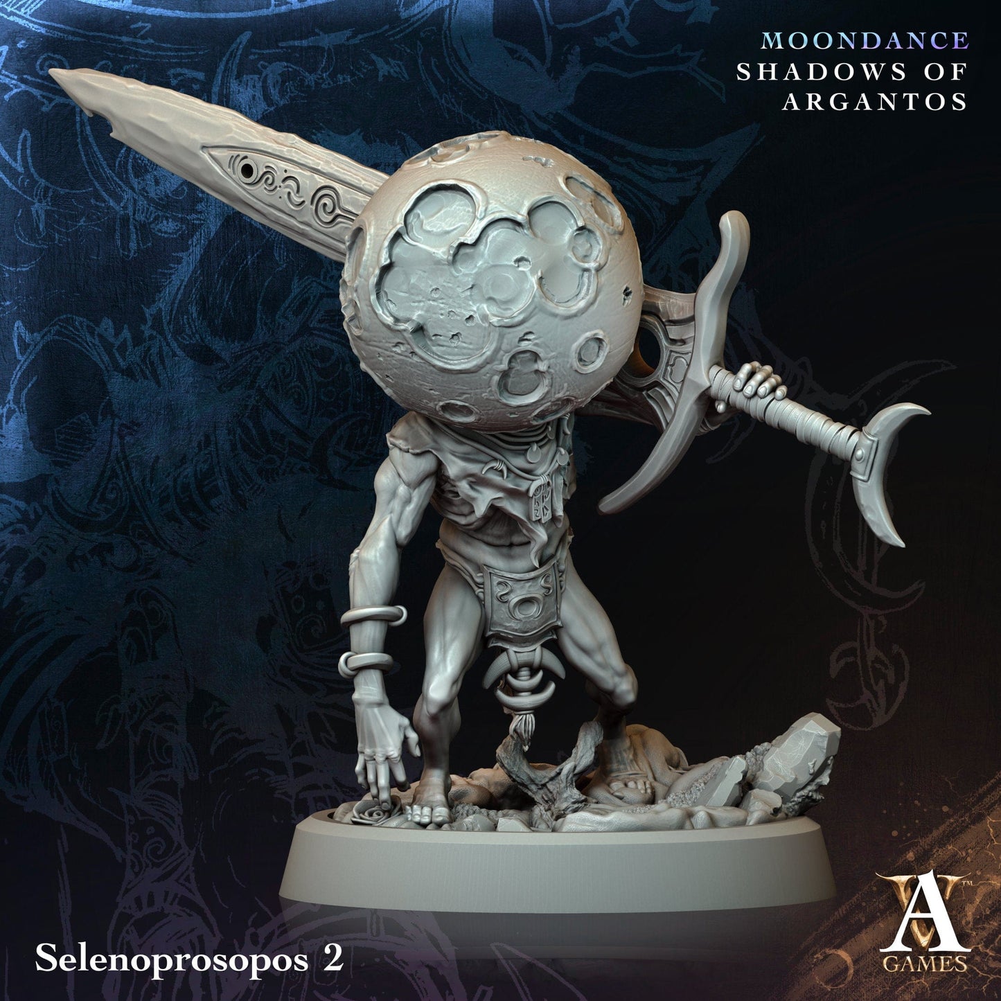 3D Printed Archvillain Games Selenoprosopos Moondance - Shadows of Argantos 28 32mm D&D - 3D Printing Boss 
