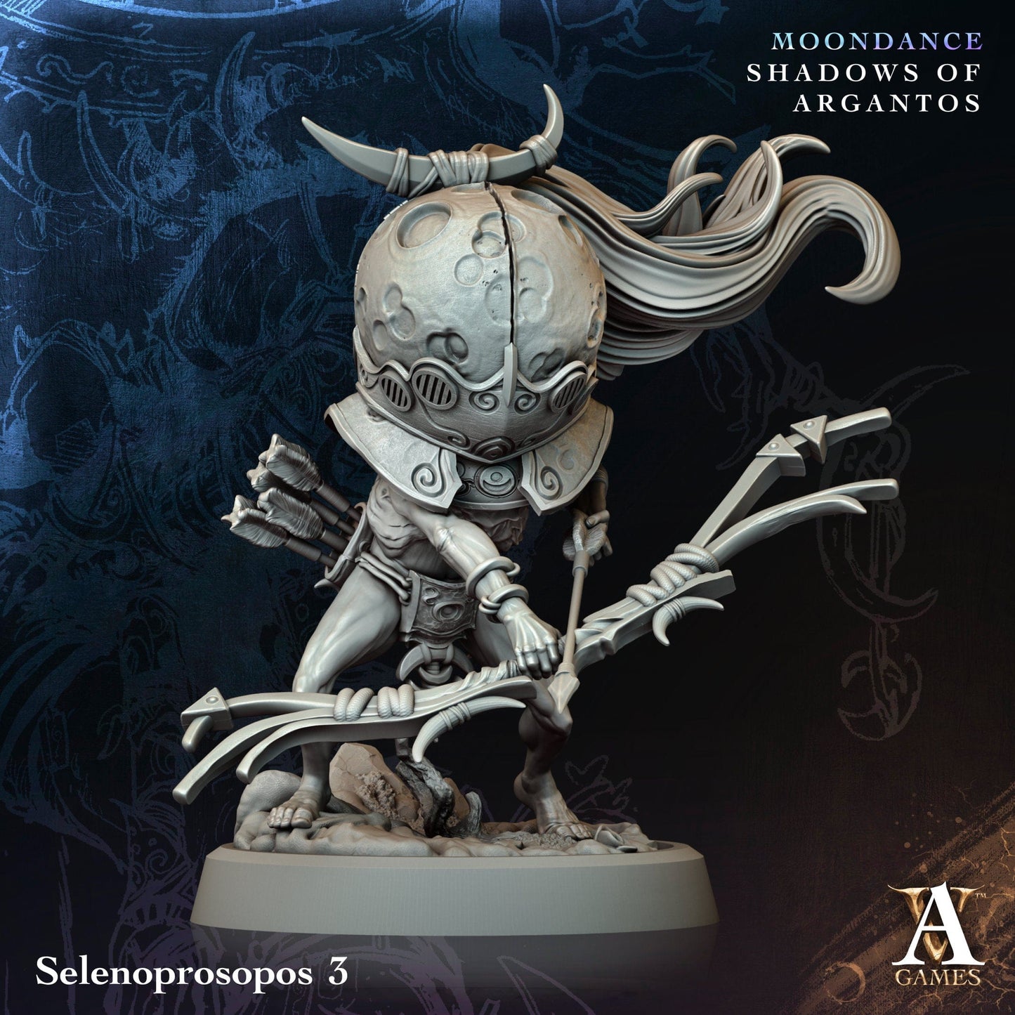3D Printed Archvillain Games Selenoprosopos Moondance - Shadows of Argantos 28 32mm D&D - 3D Printing Boss 