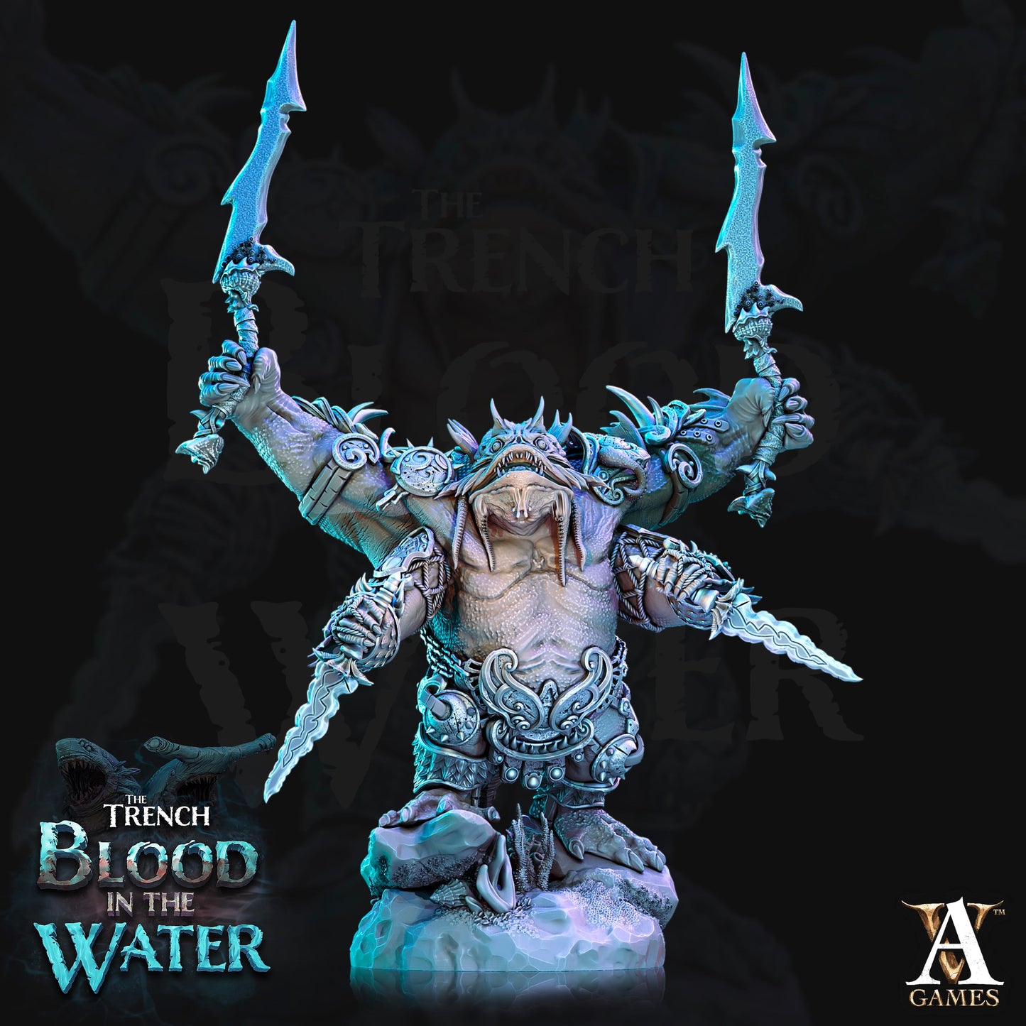 3D Printed Archvillain Games Shakarkha Juggernauts The Trench Blood In the Water 28 32mm D&D - 3D Printing Boss 