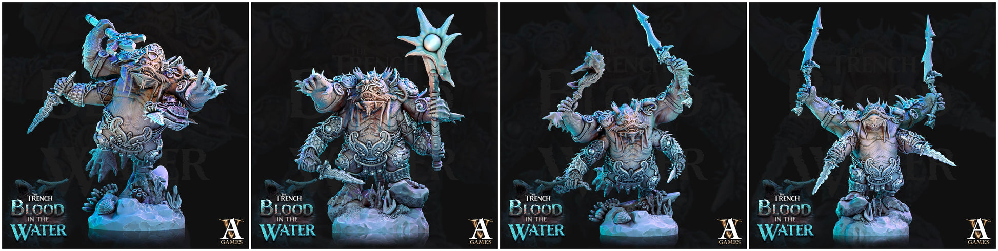 3D Printed Archvillain Games Shakarkha Juggernauts The Trench Blood In the Water 28 32mm D&D - 3D Printing Boss 